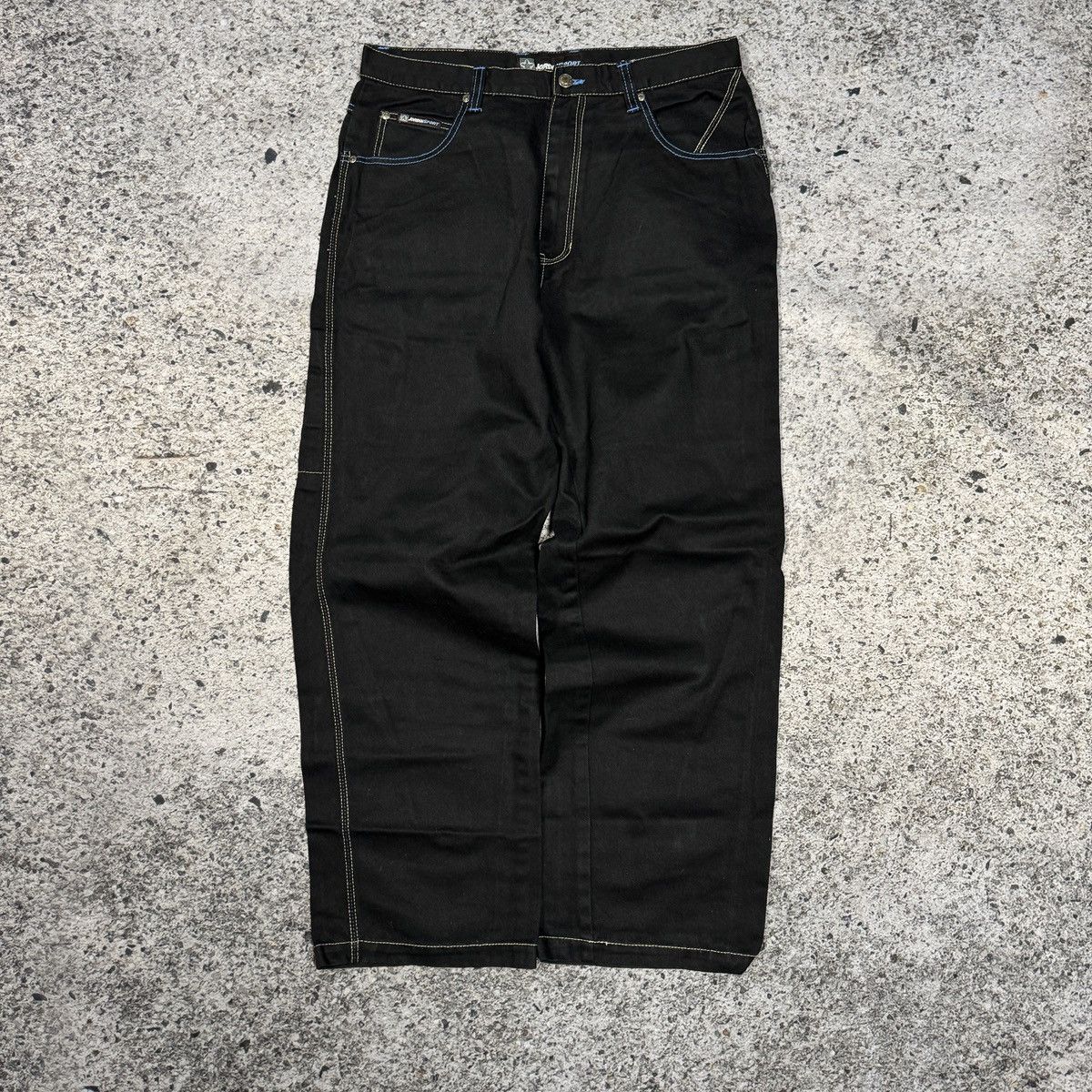 Vintage Y2K Jordin Black Wide Baggy Skater Jeans ERD Grunge Jnco Size US 35 - 12 Thumbnail