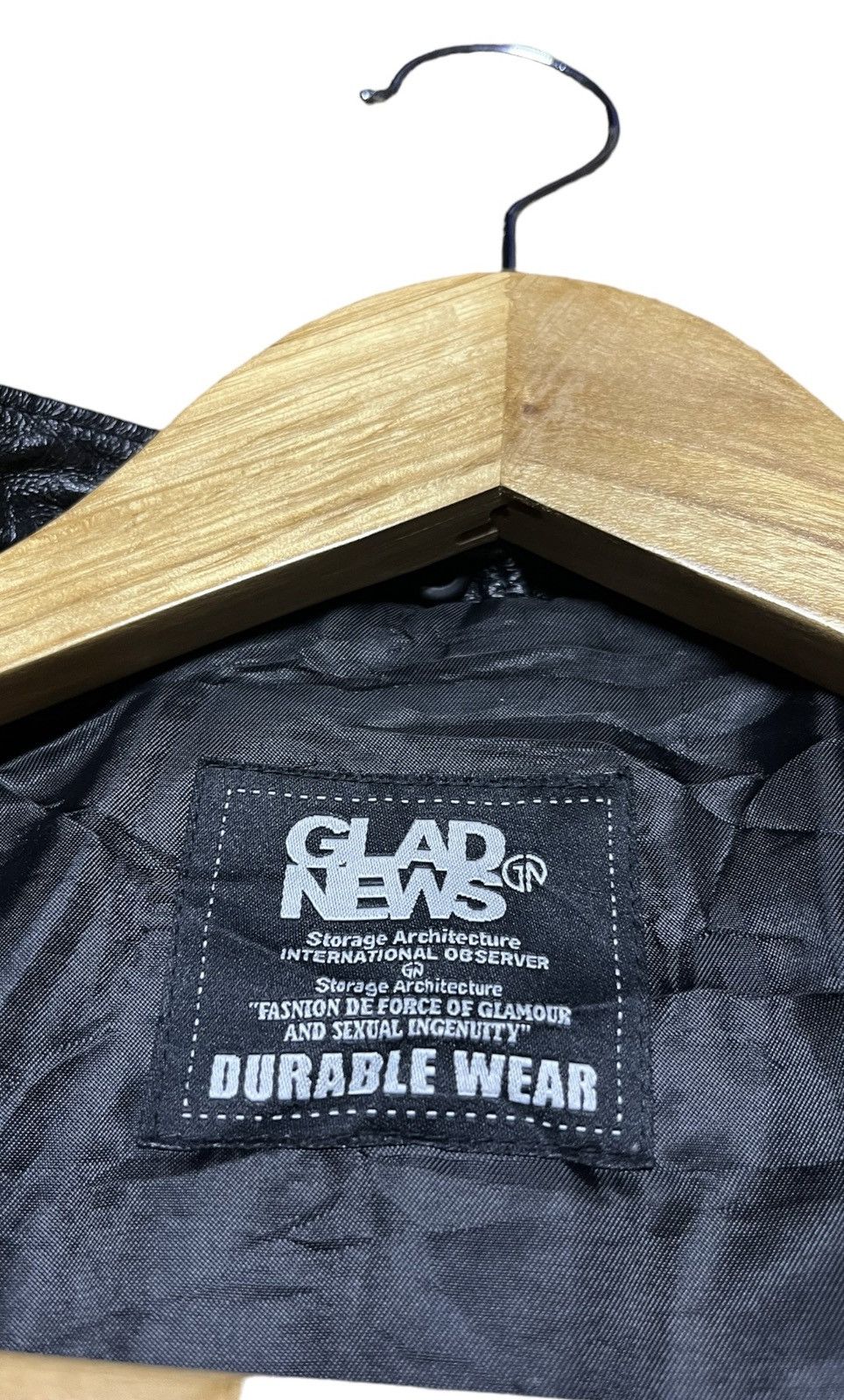 Vintage LEATHER JACKET GLAD NEWS Size US S / EU 44-46 / 1 - 4 Thumbnail
