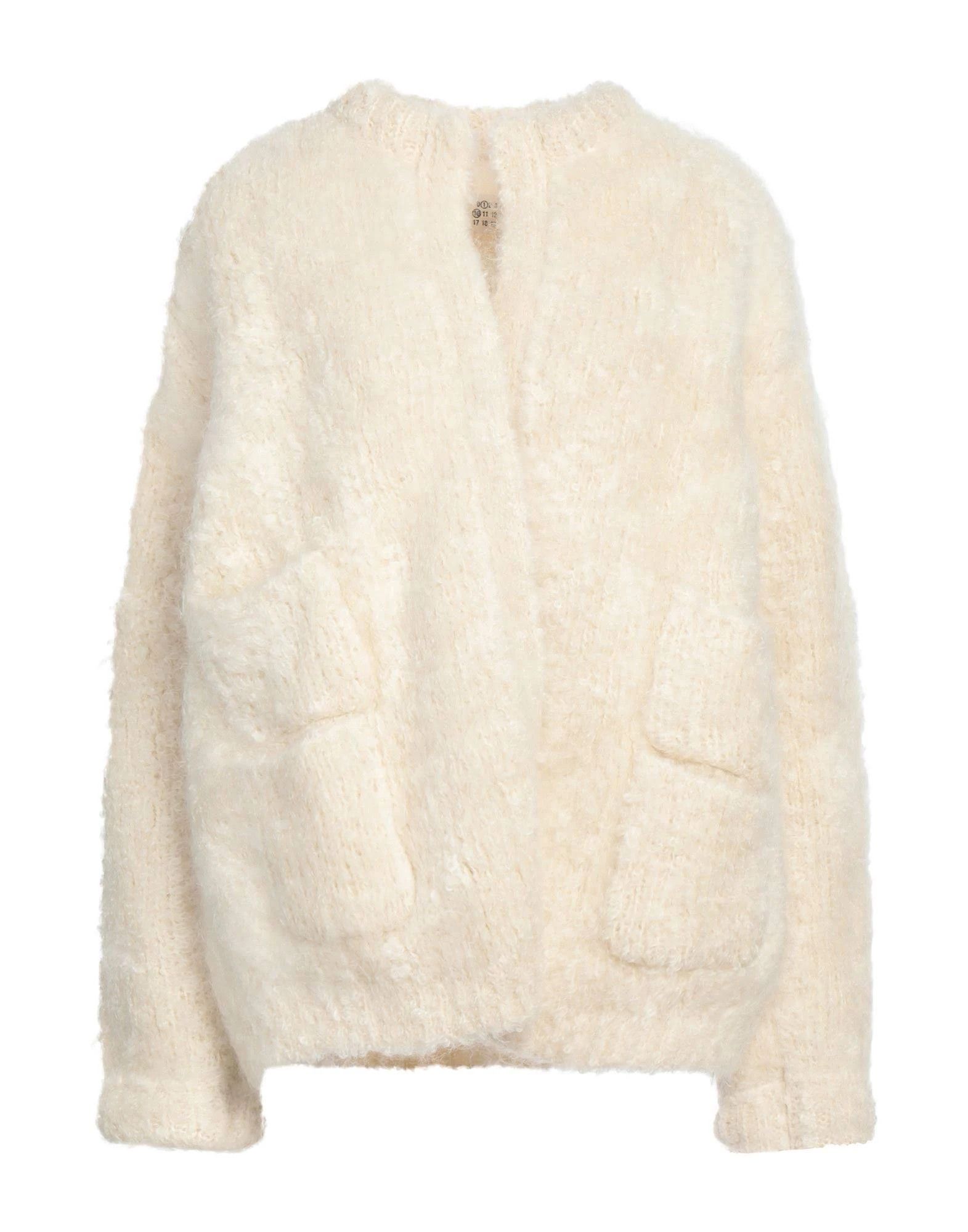 image of Maison Margiela O1W1Db10324 Cardigans In Ivory, Women's (Size Large)