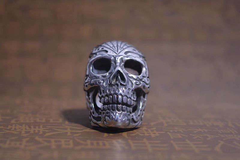 Jewelry Skull Rare Jewelry Rings Open Size Chrome Ring (Size 7-13) Size ONE SIZE - 6 Thumbnail