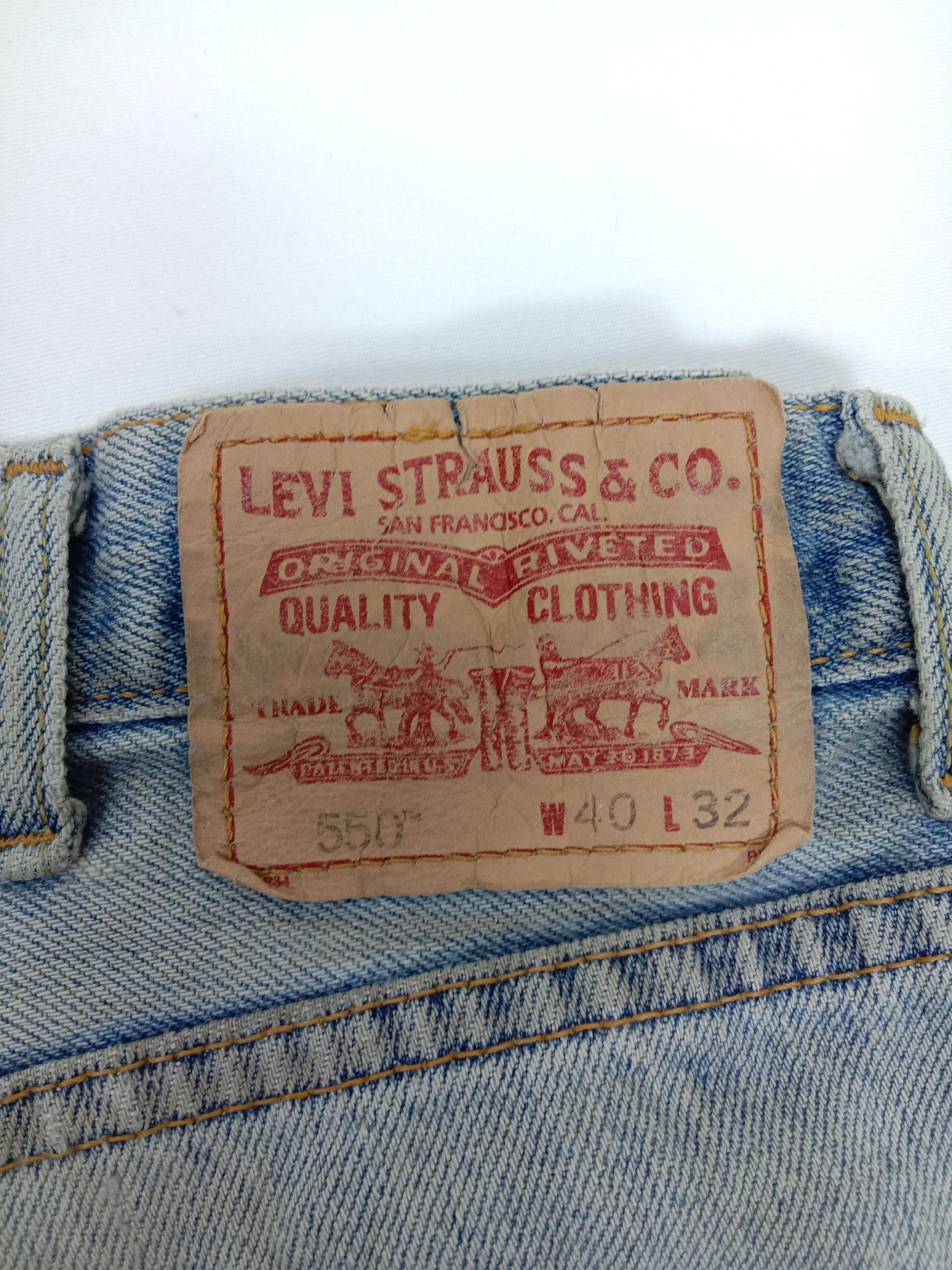 Levi's × Levi's Vintage Clothing Vintage Levi's 550 Jeans Dirty Wash Distressed Denim Size US 40 / EU 56 - 15 Thumbnail