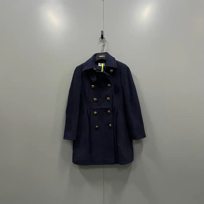 Valentino Valentino Navy Cotton Long Coat for Women 0089 Size ONE SIZE - 1 Thumbnail