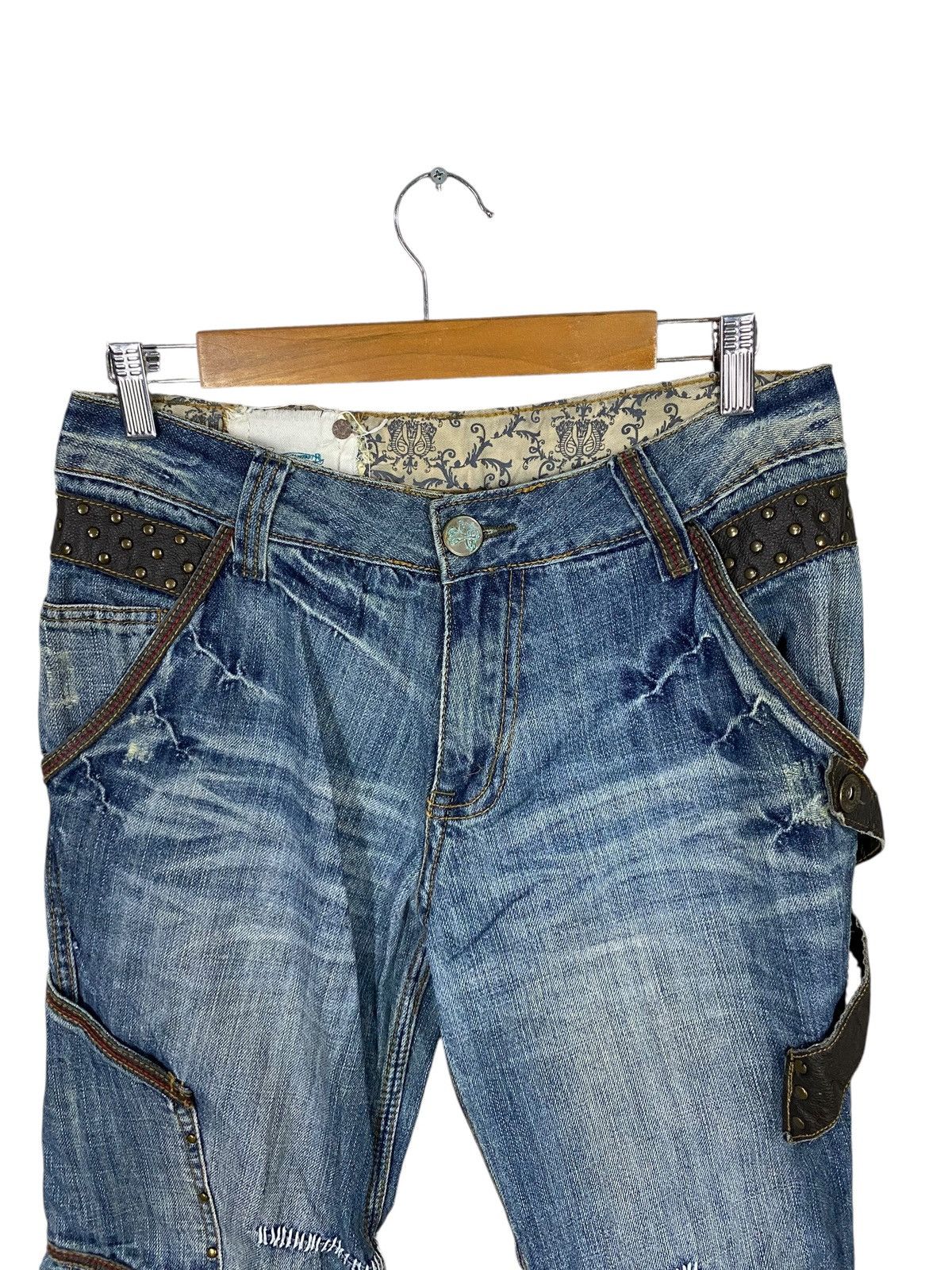 Japanese Brand Japanase brand punk denim multipocket very rare Size US 31 - 5 Thumbnail