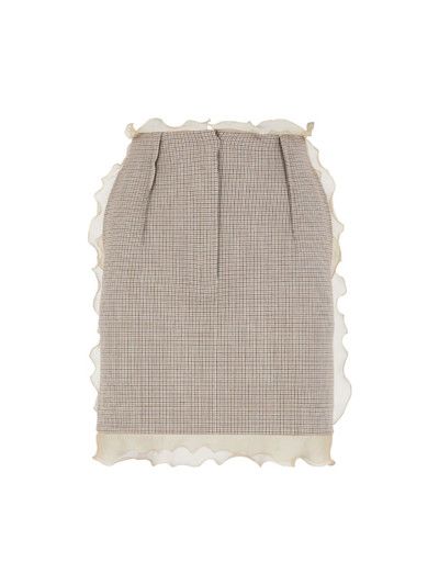 o1loc1c0824 Mini Skirt in Beige