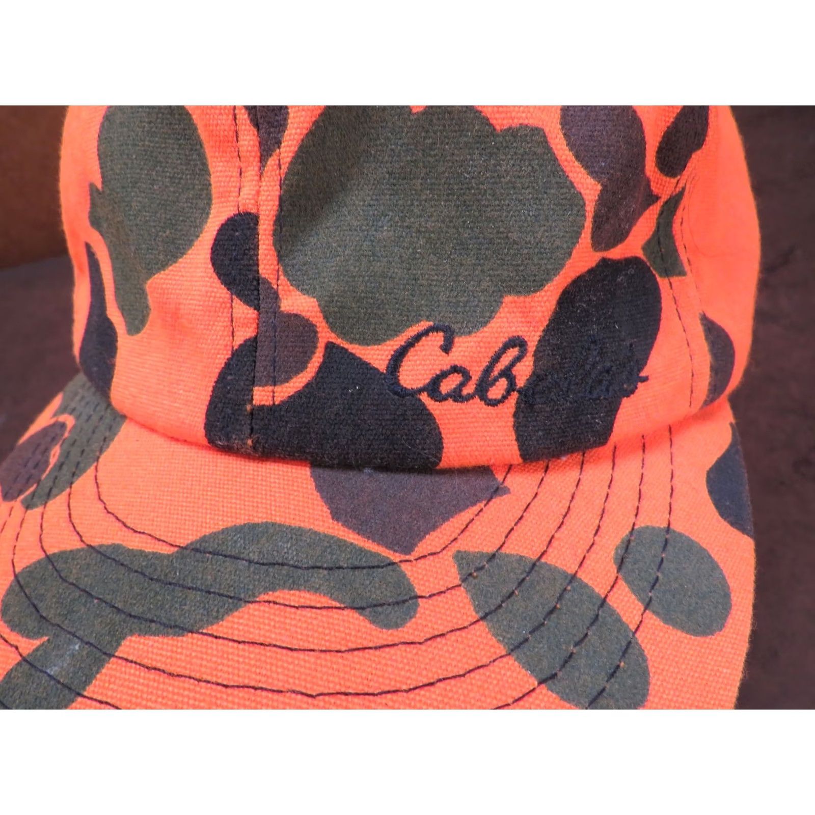 Vintage VINTAGE Cabela's Orange Camo Hat Adult Medium Deer hunting warm USA Size ONE SIZE - 2 Thumbnail