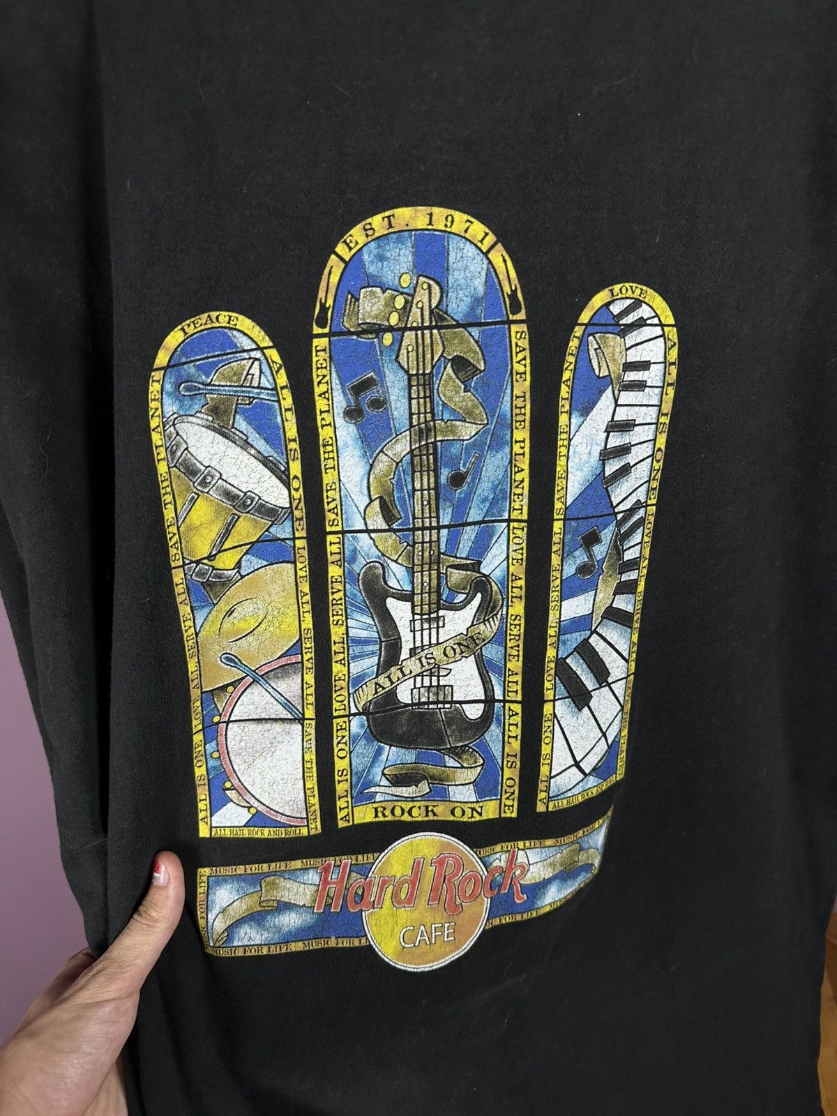 Hard Rock Cafe Hard Rock Cafe Rome Vintage 90s T Shirt Promo Distressed Size US XXL / EU 58 / 5 - 17 Thumbnail