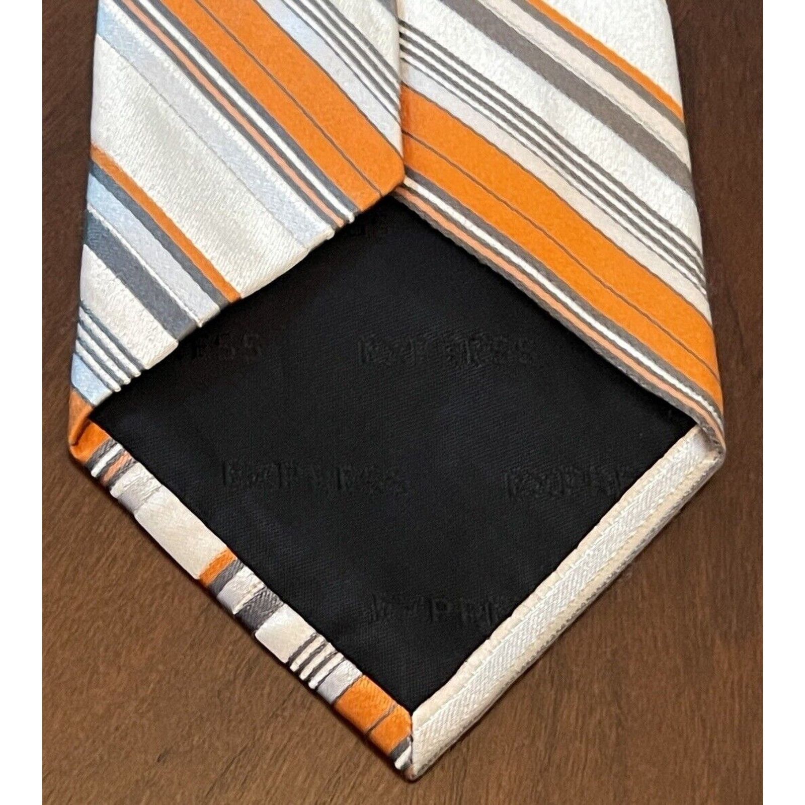Express Express Design Studio Orange Gray 100% Silk Made In China Size ONE SIZE - 2 Thumbnail
