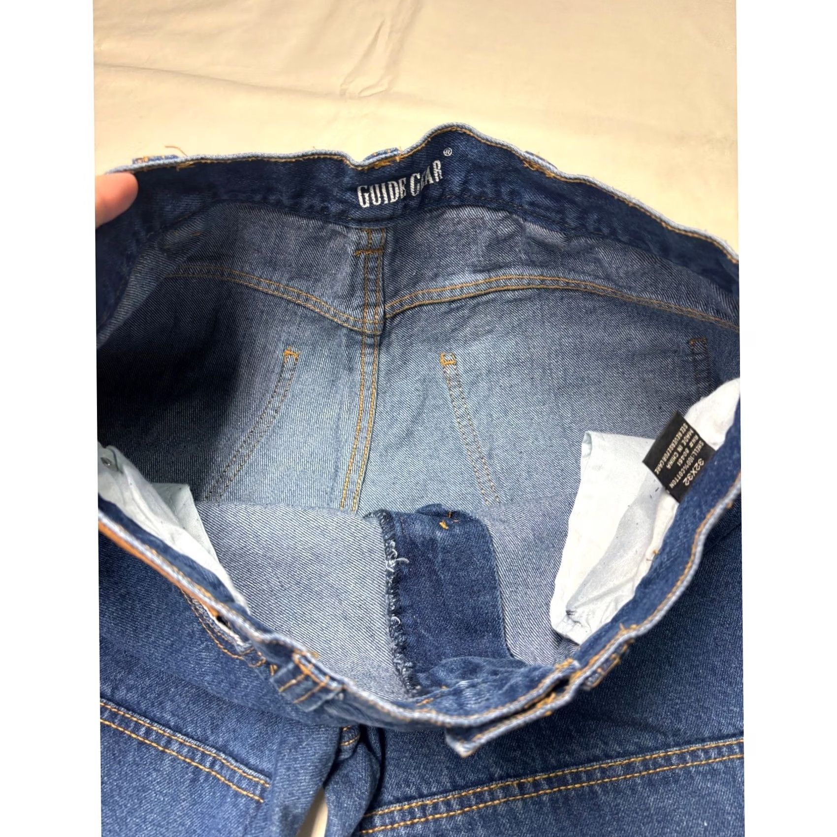 Doublet Guide Gear Jeans Mens 32x30 Blue Denim Double Knee Relaxed Straight 90s Grunge Workwear Size US 32 / EU 48 - 6 Thumbnail
