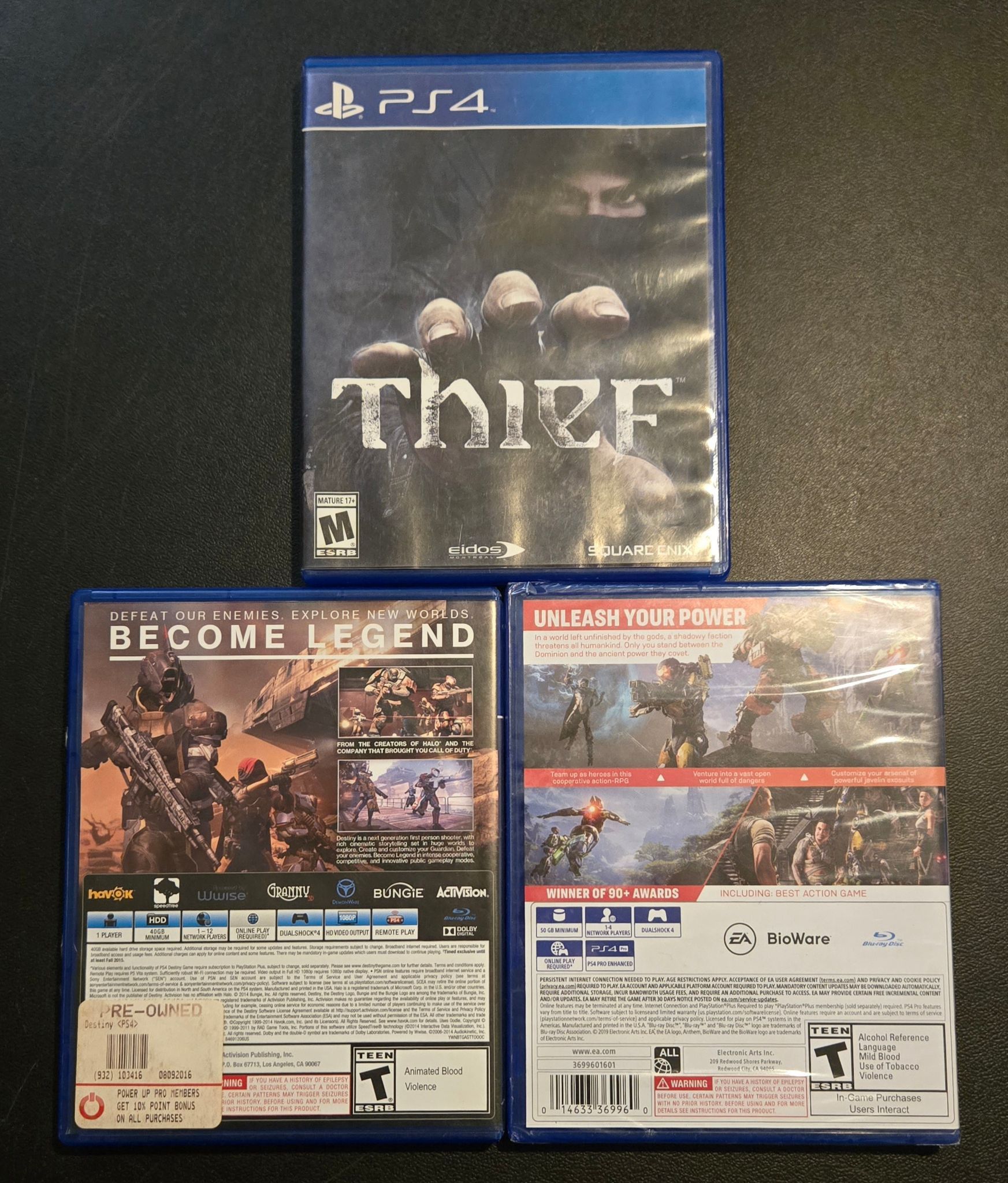 Sony Destiny Thief Used - Anthem (NIB) - PS4 Game Lot Activision Size ONE SIZE - 5 Thumbnail