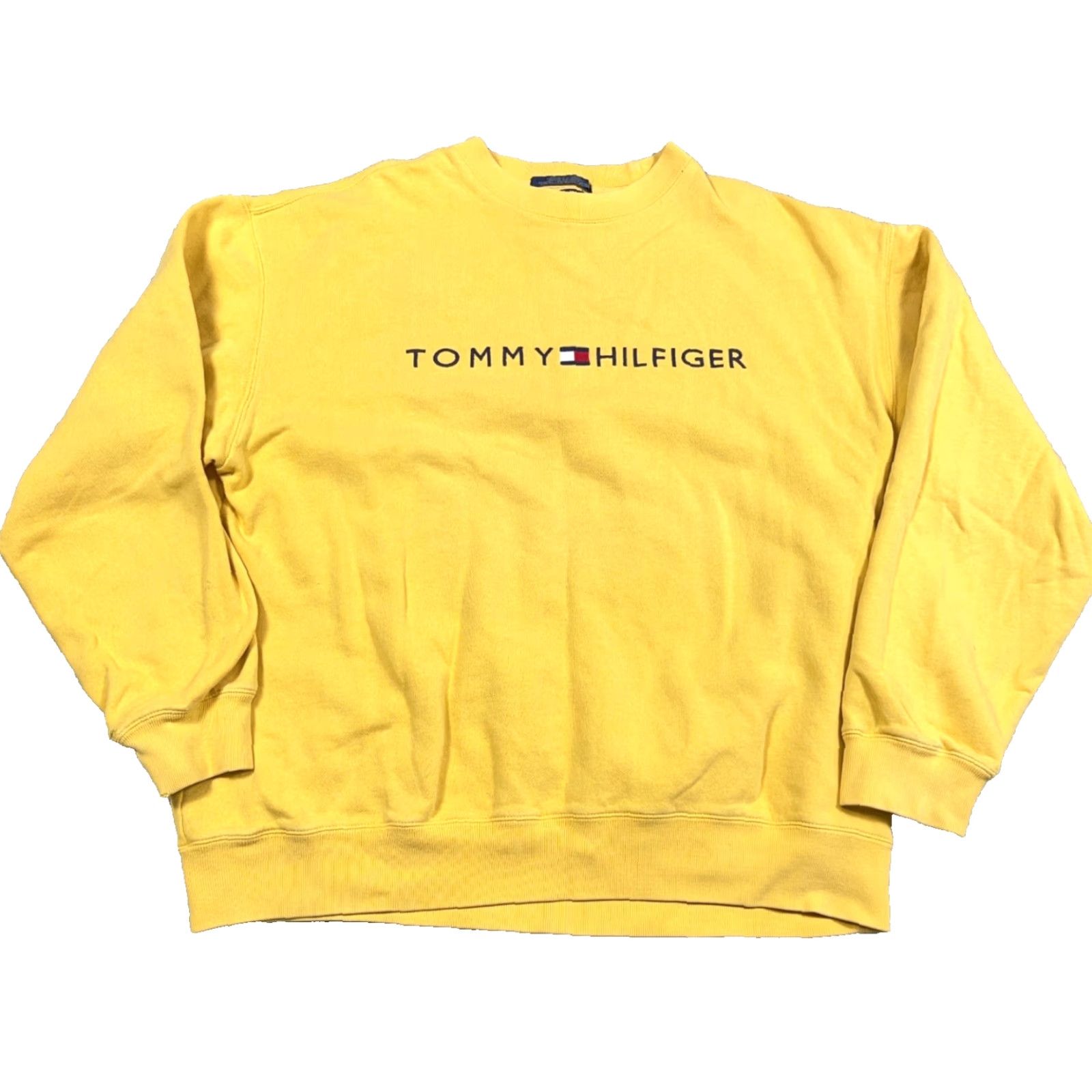 Tommy Hilfiger VINTAGE Tommy Hilfiger Sweatshirt Men M Yellow Crewneck Logo Embroidered Graphic Print 90s Classic Modern Sports 90s Mens Size US M / EU 48-50 / 2 - 2 Thumbnail