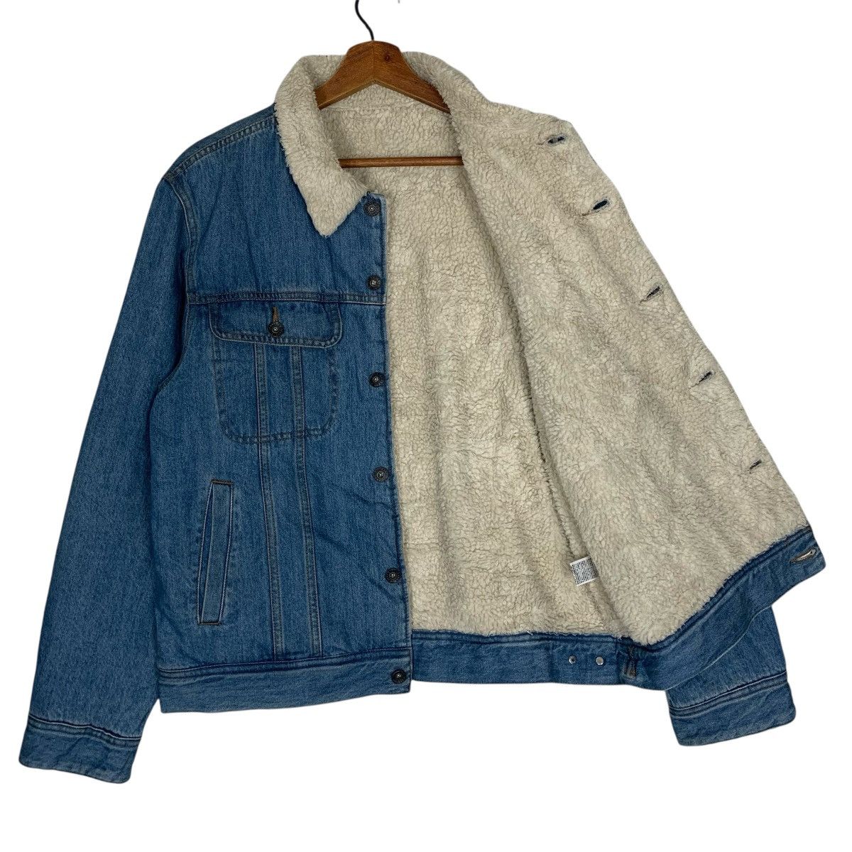 GU Gu denim sherpa Japanese Brand Outdoor Streetwear Jacket Size US M / EU 48-50 / 2 - 7 Thumbnail