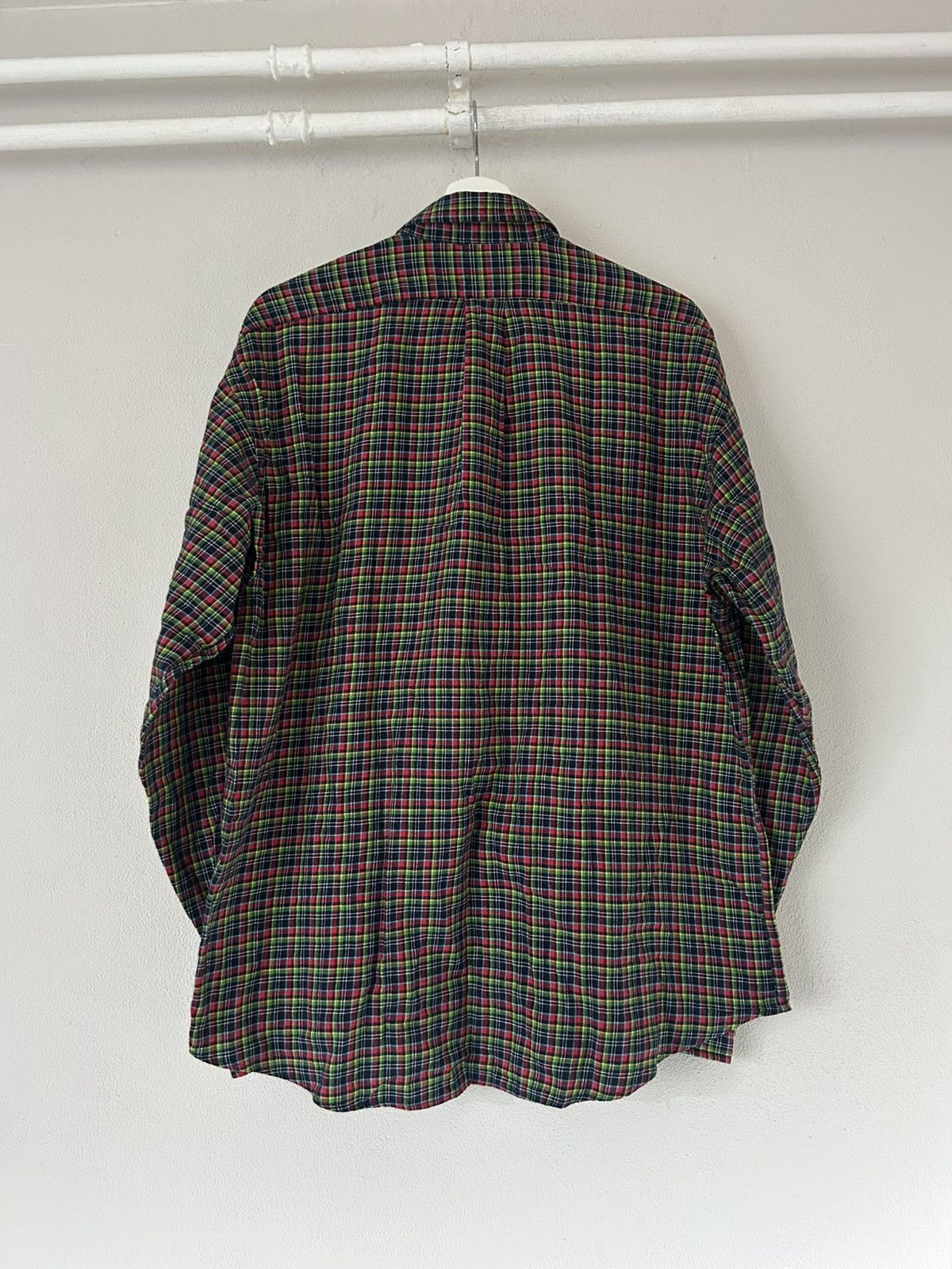 Yves Saint Laurent Yves Saint Laurent Plaid Cotton Shirt with Embroidered Logo Size US L / EU 52-54 / 3 - 10 Thumbnail