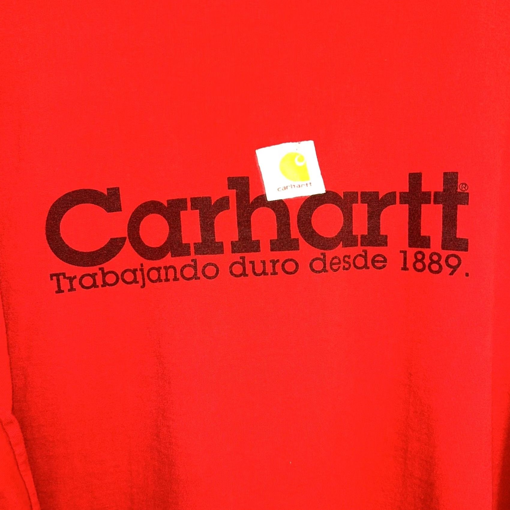 Carhartt VINTAGE Carhartt K87-Red Tee T-Shirt XL Red Cotton Crew Neck Short Sleeve Logo Mens Vintage Fashion Shirts Size US XL / EU 56 / 4 - 5 Thumbnail