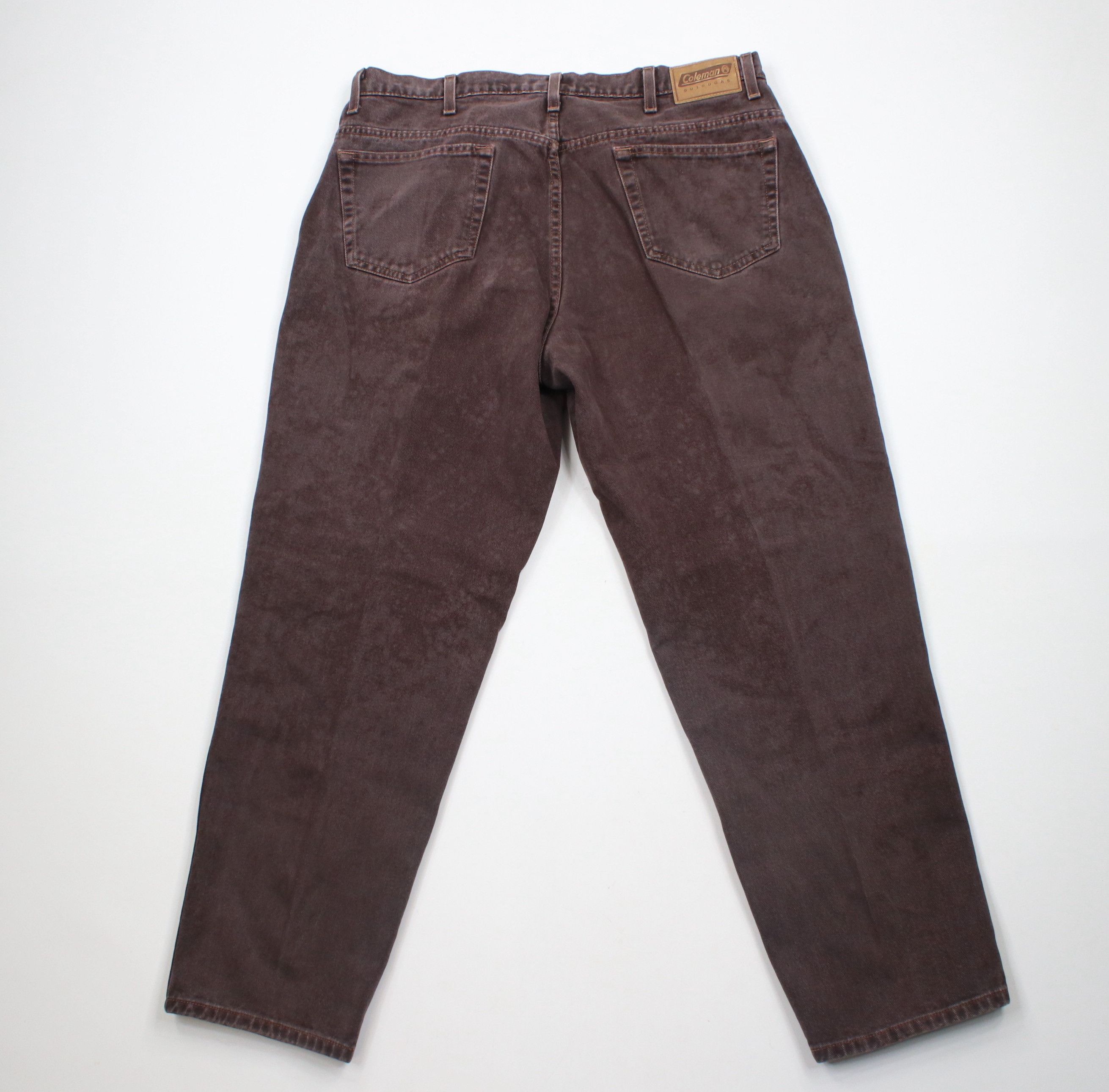 Vintage Vintage 90s Streetwear Relaxed Tapered Leg Denim Jeans Brown Size US 38 / EU 54 - 9 Thumbnail