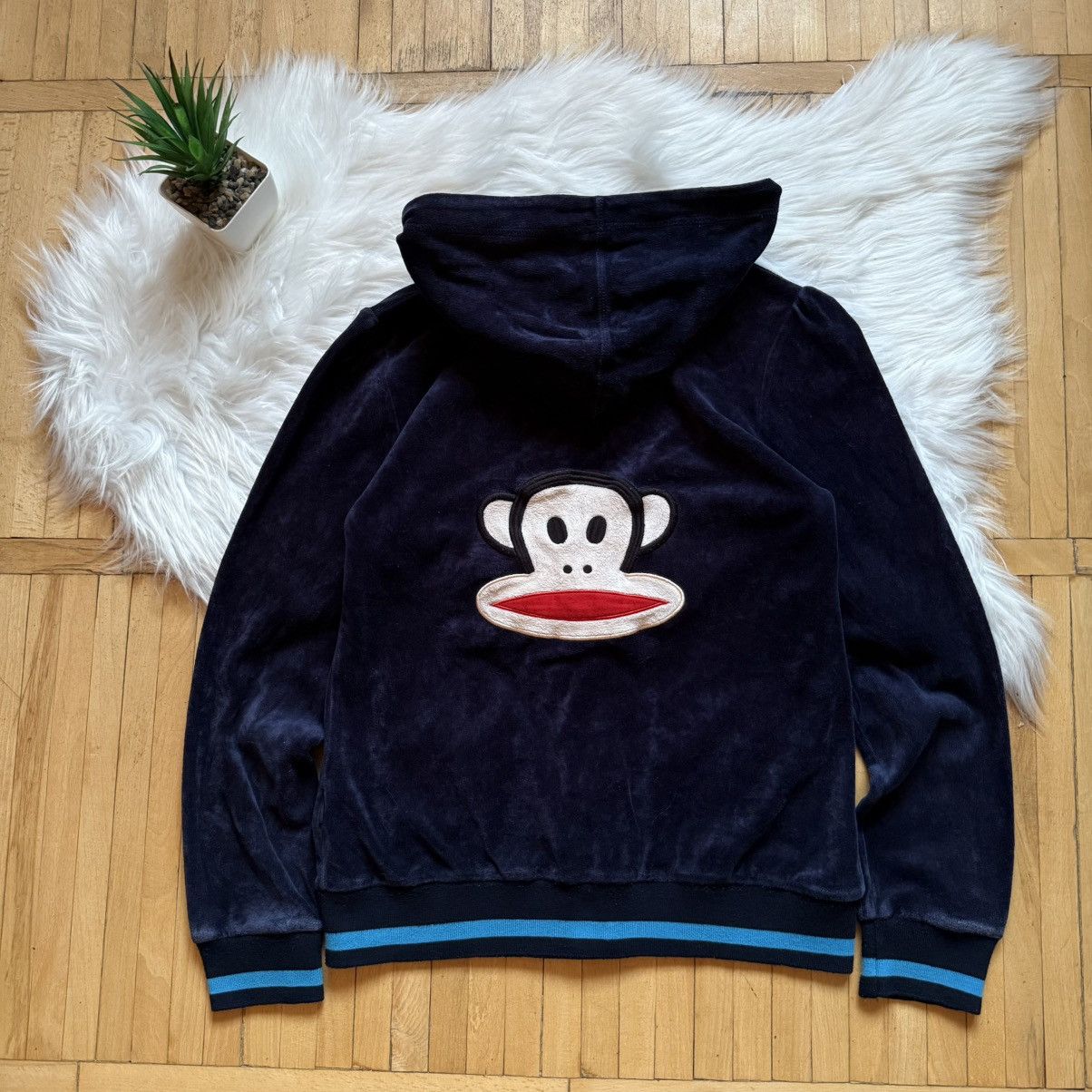 Paul Frank 📌 Vintage Paul Frank Y2K Velour Zip-Hoodie Size XL / US 12-14 / IT 48-50 - 9 Thumbnail