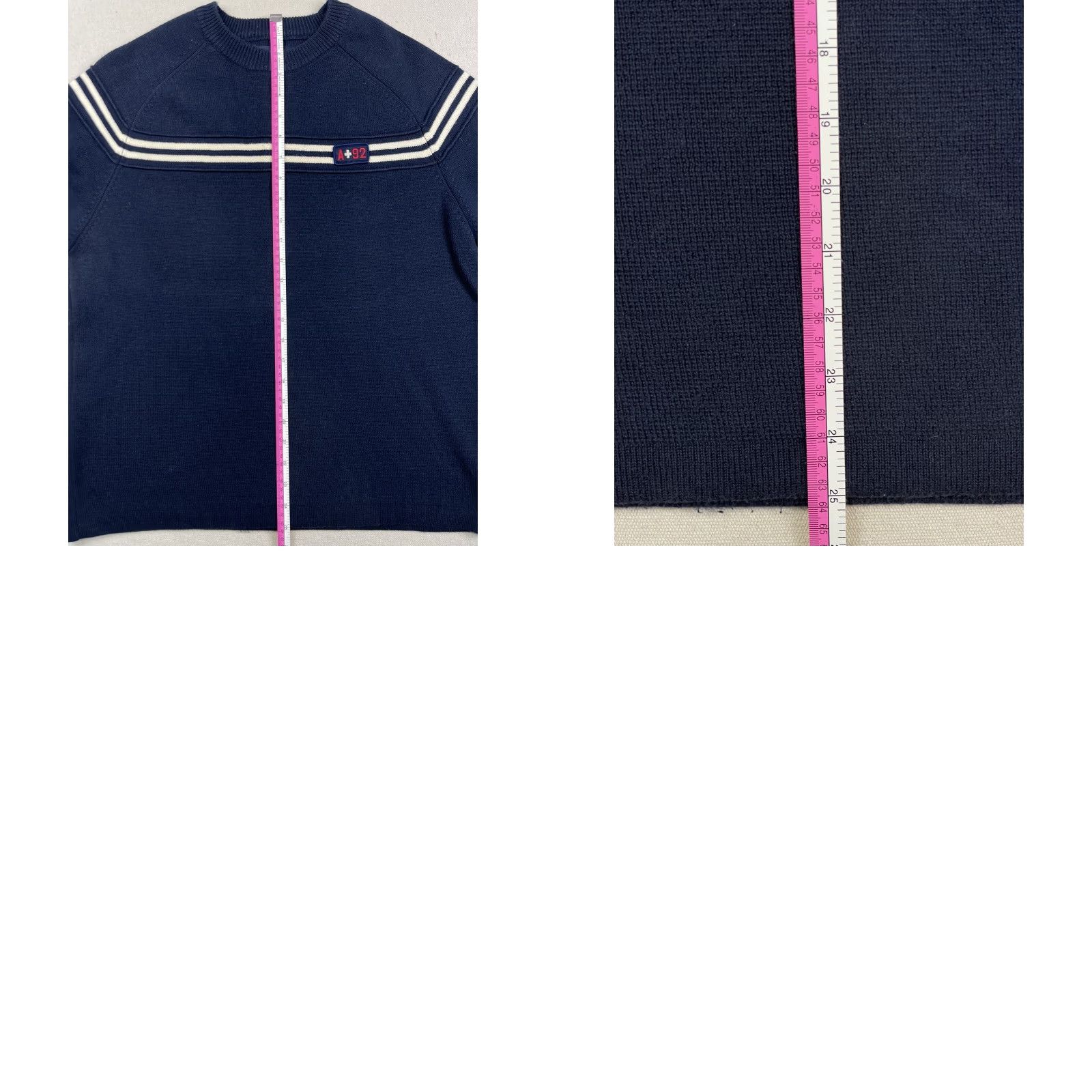 Abercrombie & Fitch VINTAGE Abercrombie & Fitch Sweater Crewneck Hoodie Men L Blue 92 Patch Knit Stripe Embroidered Outdoor Casual Pullover Knit Cotton Blend Size US L / EU 52-54 / 3 - 8 Thumbnail