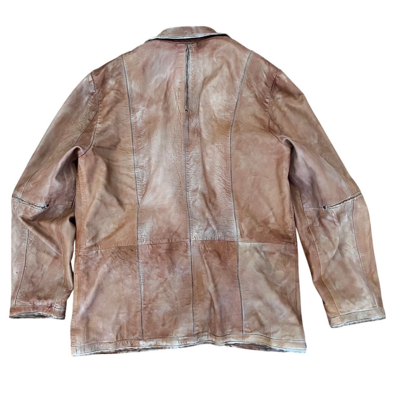 Vintage Missani Le Collezioni 2XL Distressed Leather Jacket Size US XL / EU 56 / 4 - 6 Thumbnail
