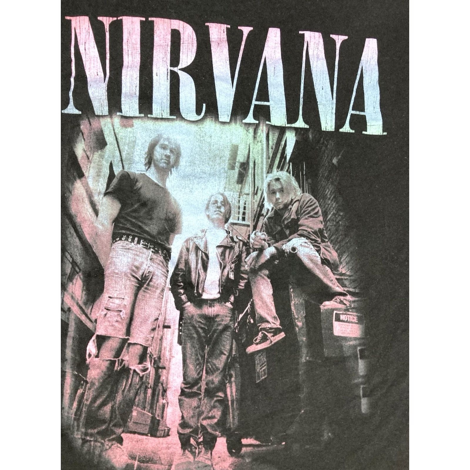 Etro VINTAGE Nirvana Graphic T-shirt Women Medium Oversized Short Sleeve Music Merch Retro Size M / US 6-8 / IT 42-44 - 2 Thumbnail