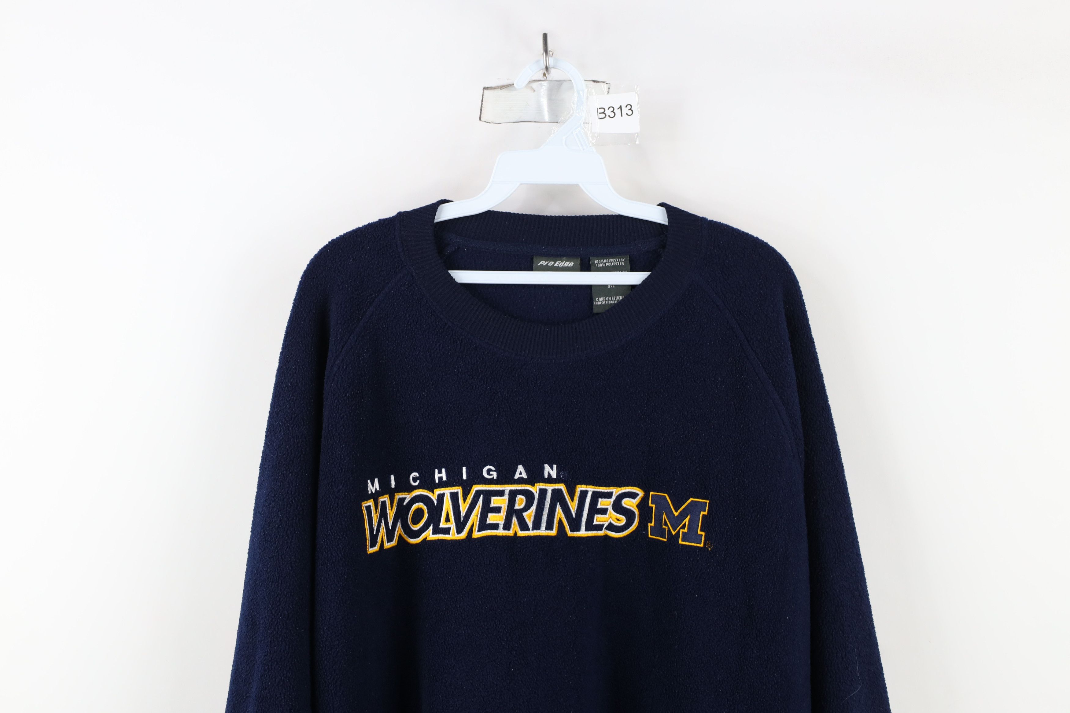 Vintage Vintage 90s Spell University of Michigan Fleece Sweatshirt Size US XXL / EU 58 / 5 - 2 Thumbnail
