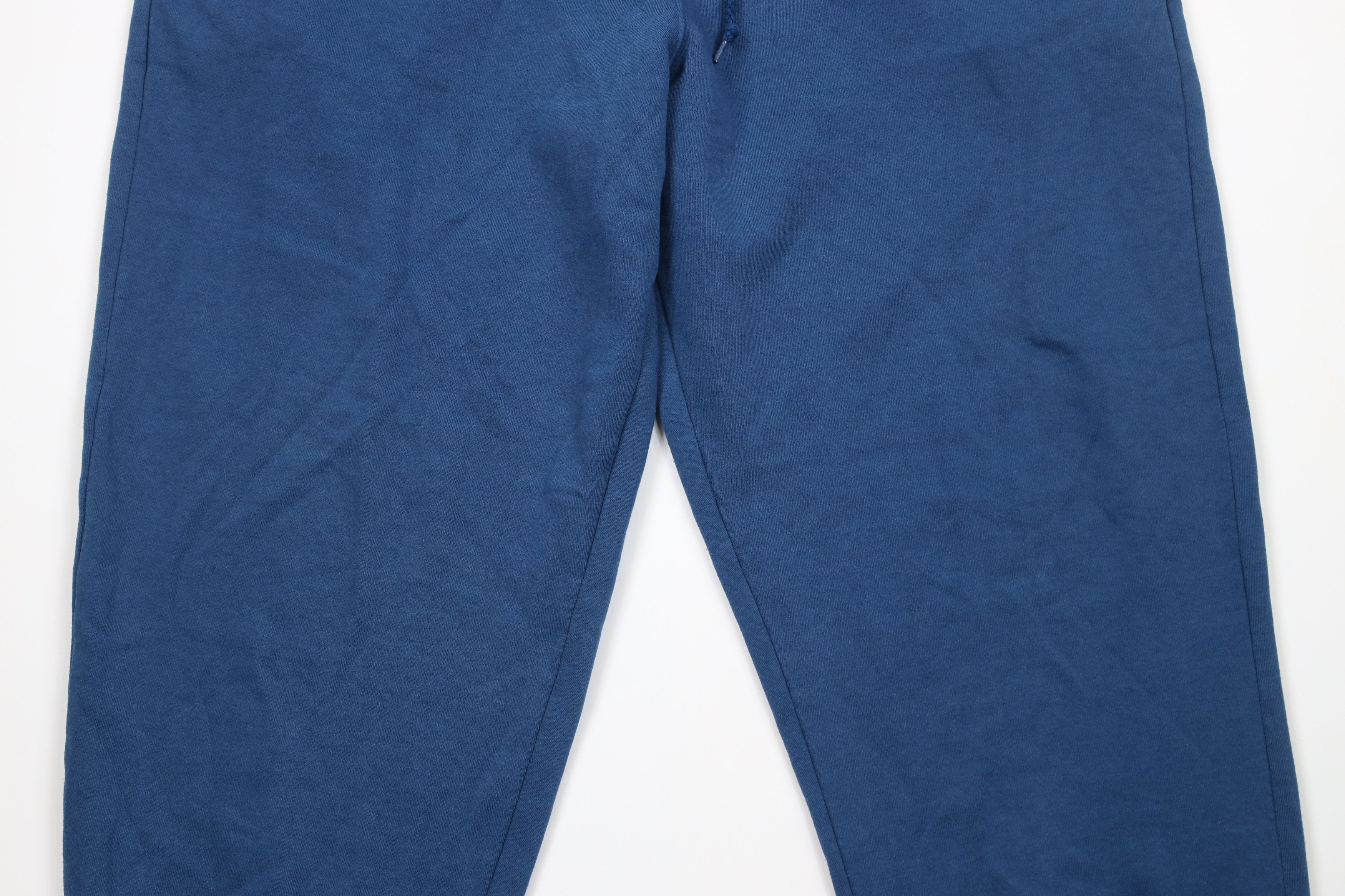 Vintage Vintage 90s Streetwear Blank Cuffed Sweatpants Joggers Blue Size US 36 / EU 52 - 3 Thumbnail