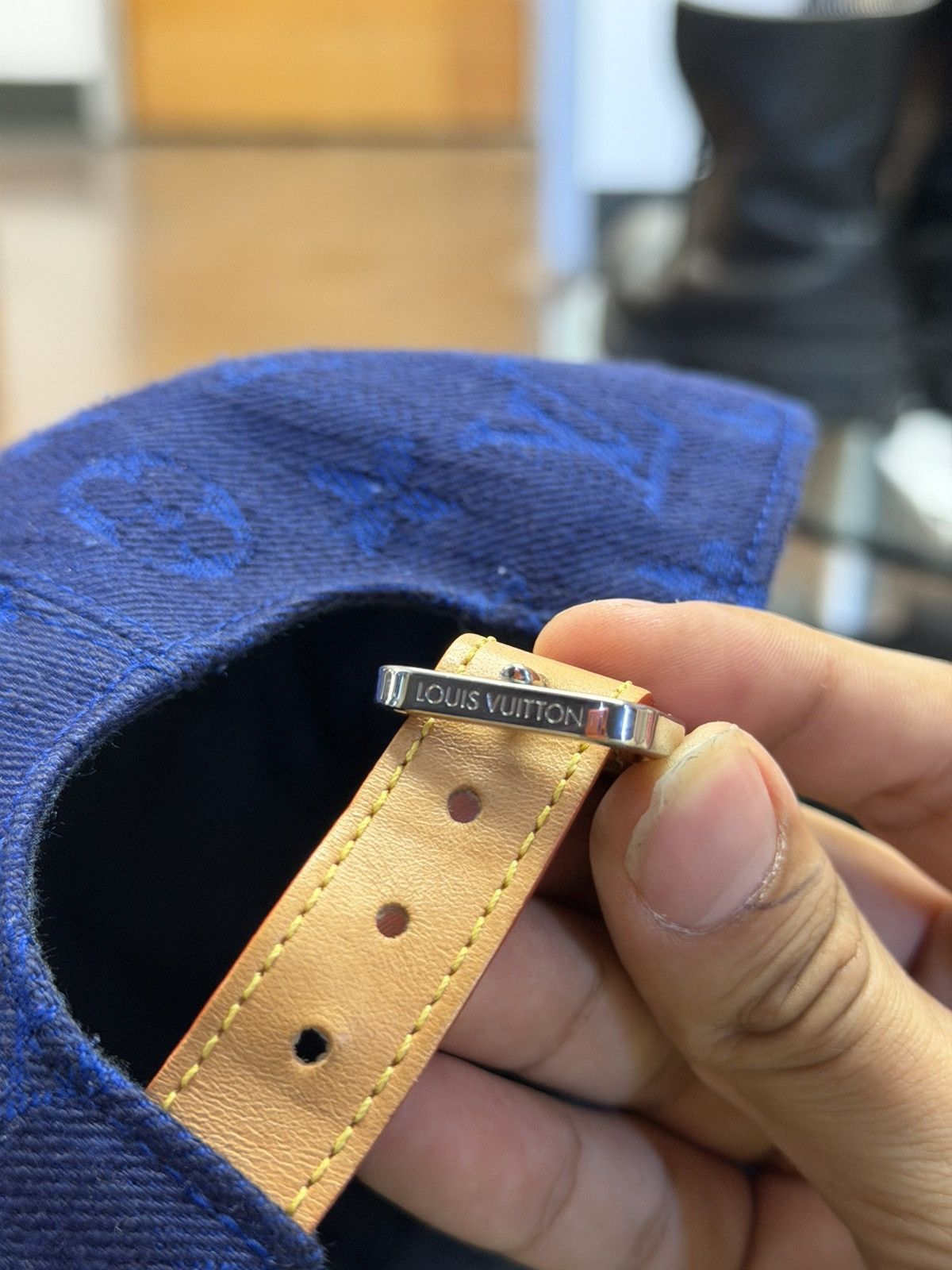 Louis Vuitton Louis Vuitton Blue Monogram Essential Cap Size ONE SIZE - 4 Thumbnail