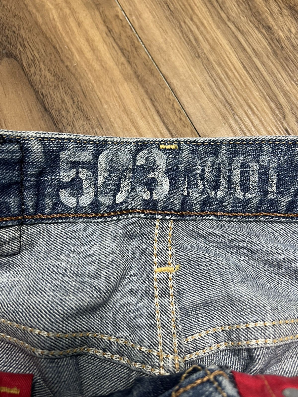 Edwin VINTAGE Edwin BLUE TRIP 503 Bootcut Red Zipper Jeans (43) Size US 28 / EU 44 - 10 Thumbnail