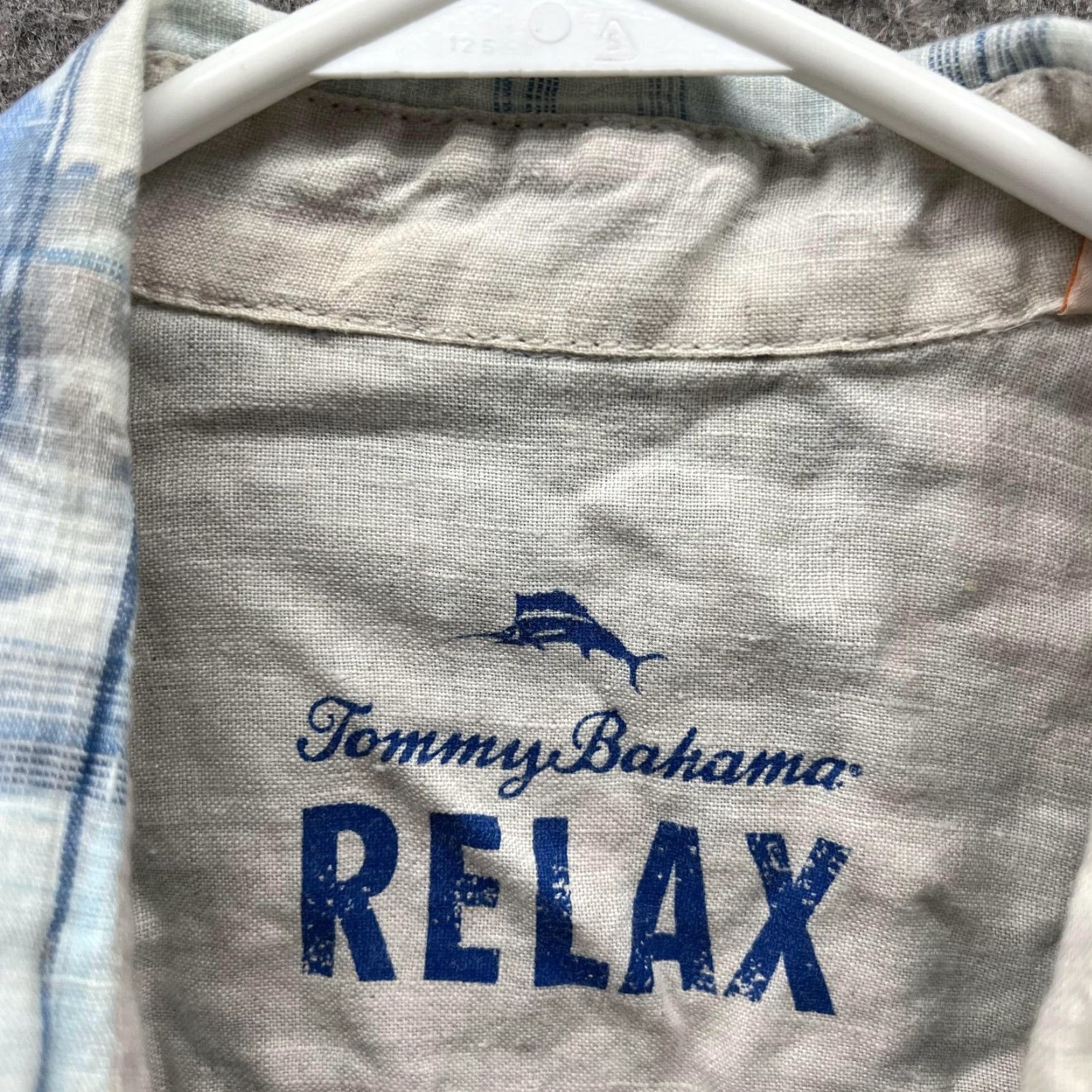 Tommy Bahama Tommy Bahama Shirt Men Medium Adult Blue Linen Relax Casual Button Down Plaid Size US M / EU 48-50 / 2 - 5 Thumbnail