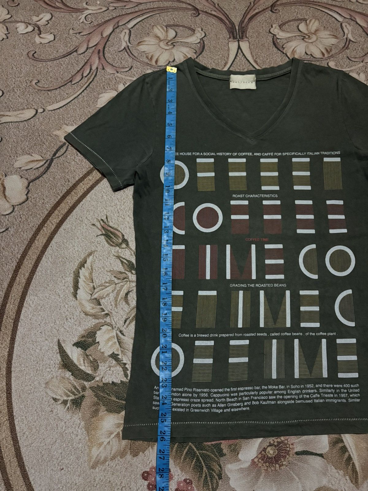 Designer × FACTOTUM × Japanese Brand Factotum Spellout Vneck T-Shirt Size US S / EU 44-46 / 1 - 8 Thumbnail