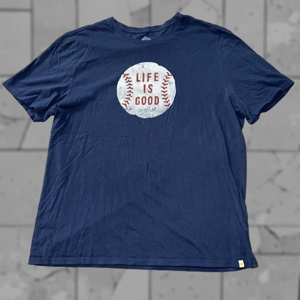 Life is Good Life is Good Men's Baseball Graphic T-Shirt Blue Large Size US L / EU 52-54 / 3 - 1 Thumbnail