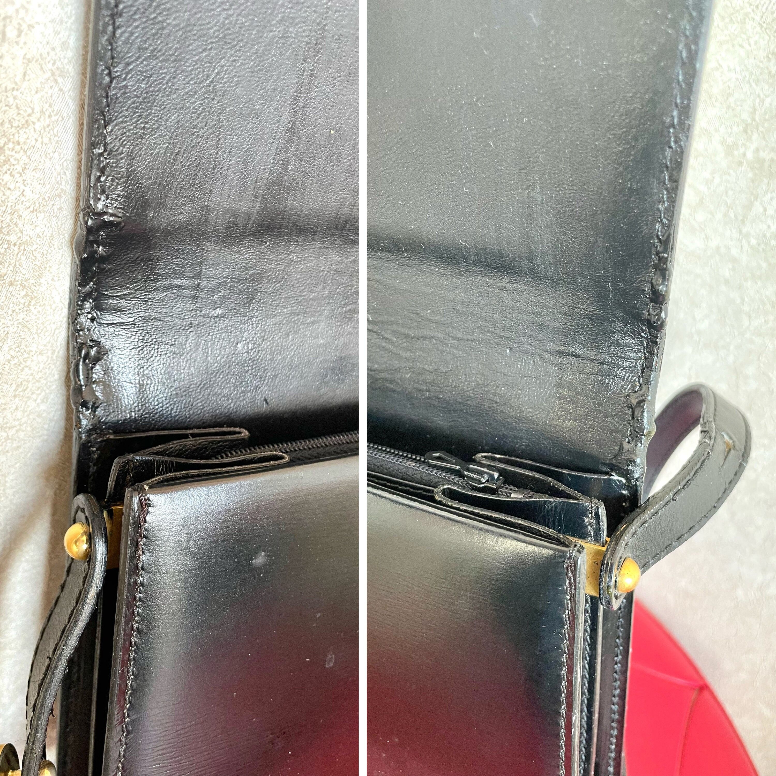 Lanvin Vintage Lanvin black leather shoulder bag with logo motif Size ONE SIZE - 8 Thumbnail