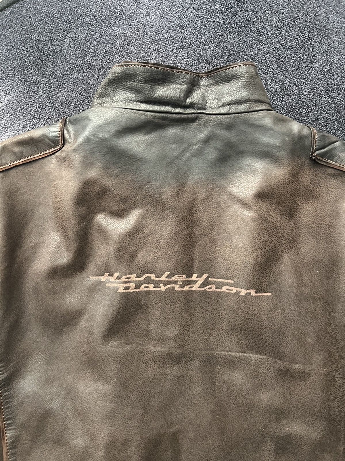 Harley Davidson × Vintage Vintage Rare Harley Davidson Faded motorcyle Jacket Size US XL / EU 56 / 4 - 4 Thumbnail
