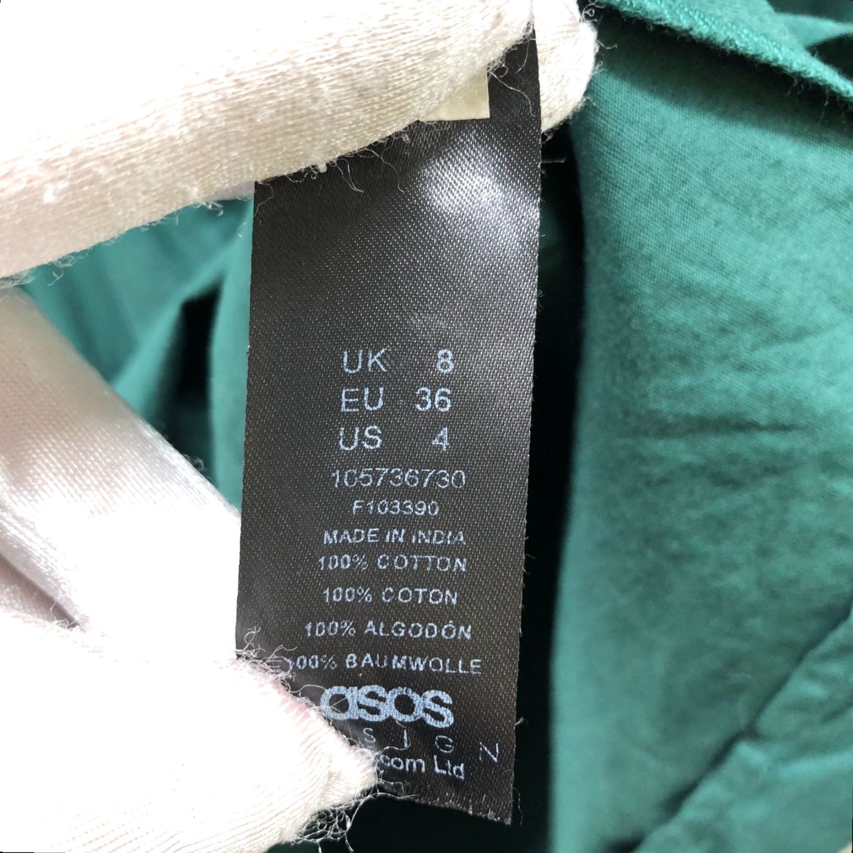 Asos ASOS Bohemian Mini Dress Womens 4 Forest Green Long Sleeve Balloon Cocktail Casual Size S / US 4 / IT 40 - 7 Thumbnail