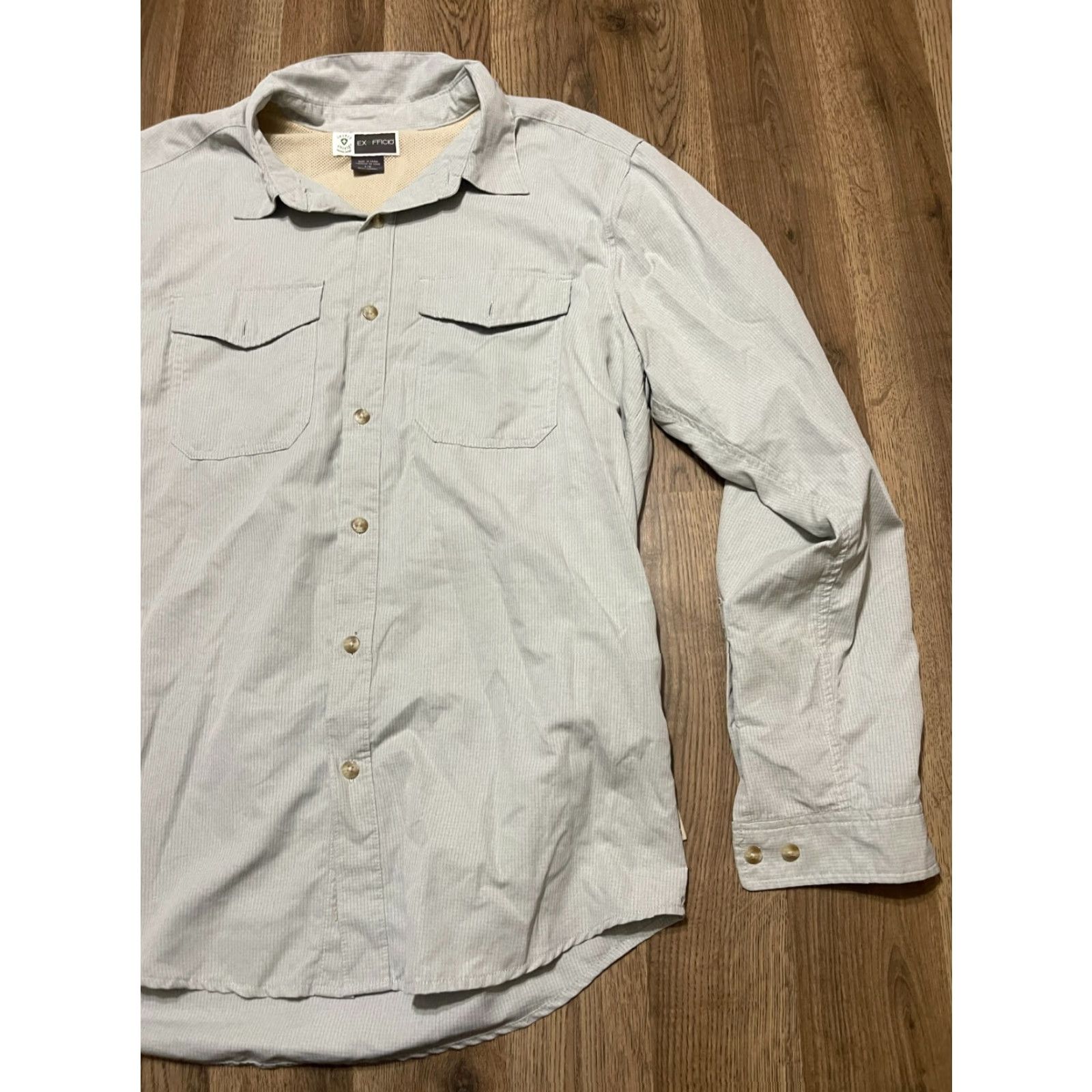 ExOfficio ExOfficio Shirt Mens Large Gray Button Up Long Sleeve Size US L / EU 52-54 / 3 - 4 Thumbnail