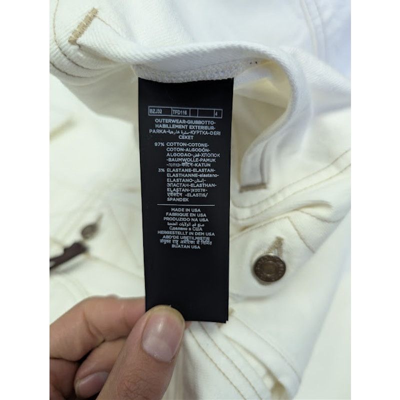 Tom Ford o1rshd1 Iconic Denim Jacket in Off-White Size US XL / EU 56 / 4 - 19 Thumbnail