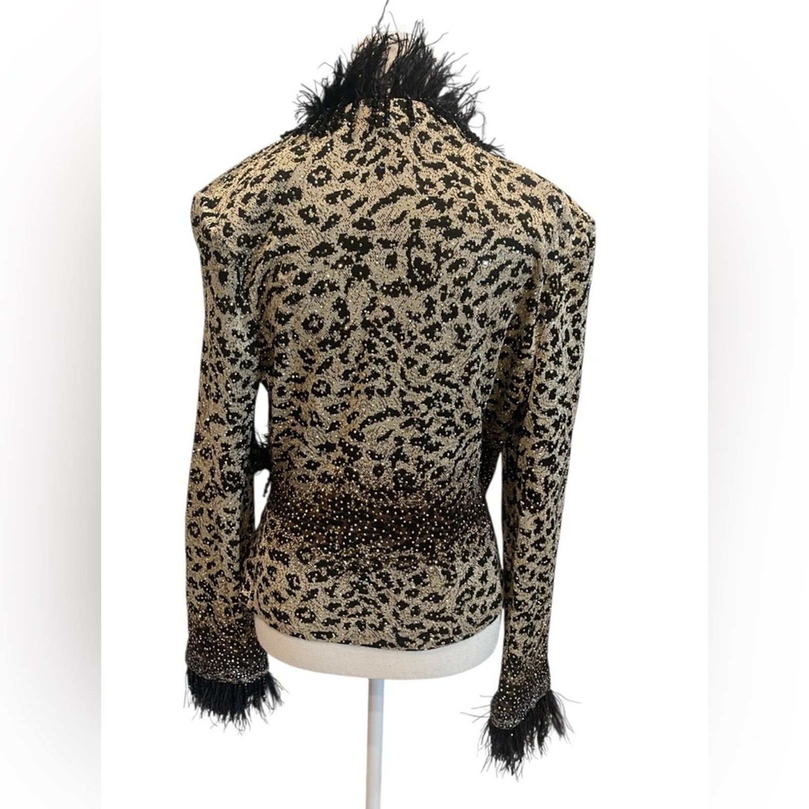 St. John St. John Studded Chic Leopard Print Sweater Sz:12 Size XL / US 12-14 / IT 48-50 - 8 Thumbnail