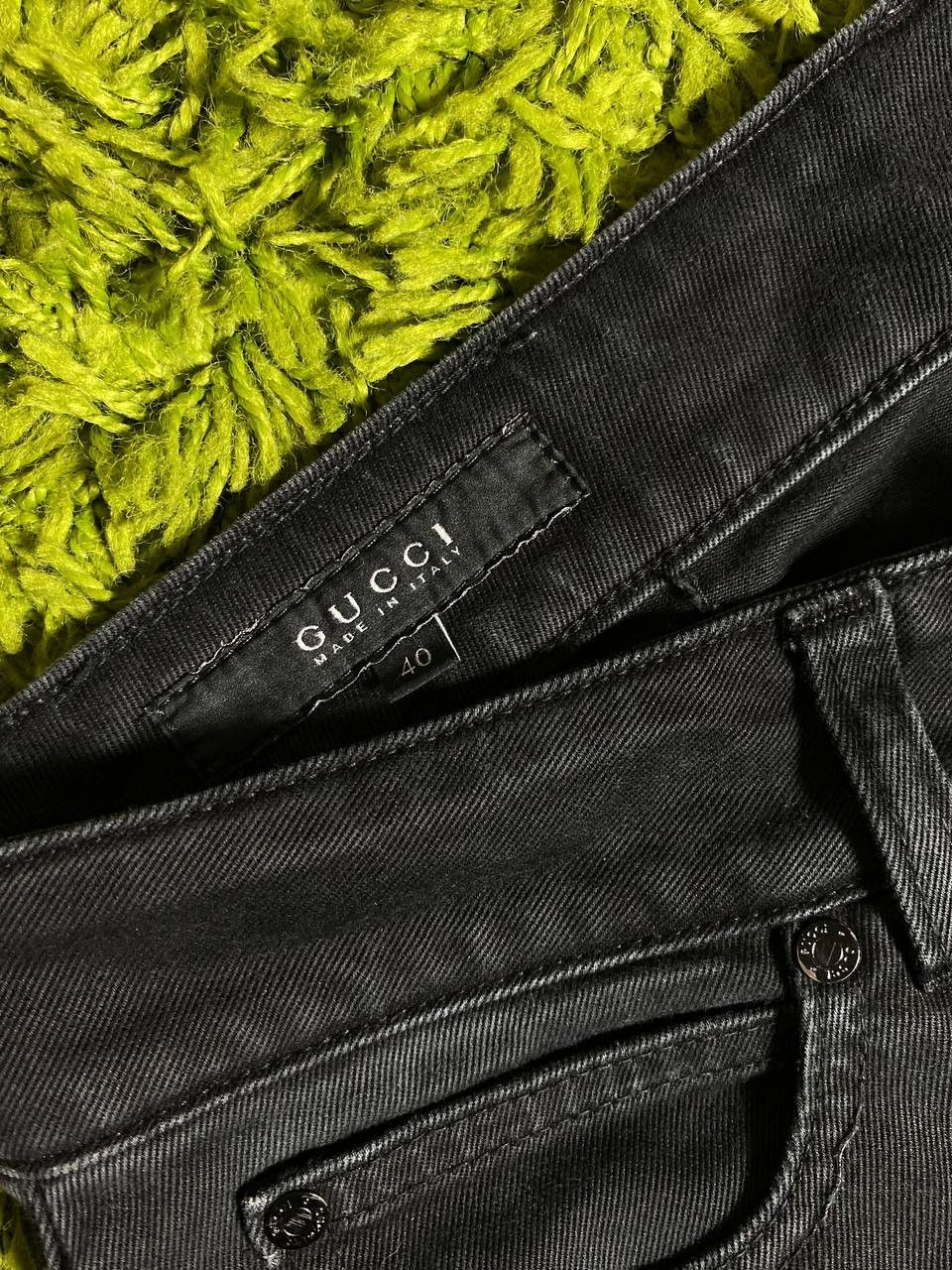 Gucci Gucci Pocket Logo GG Black Denim Jeans Vintage Y2K Women Size 28" / US 6 / IT 42 - 6 Thumbnail