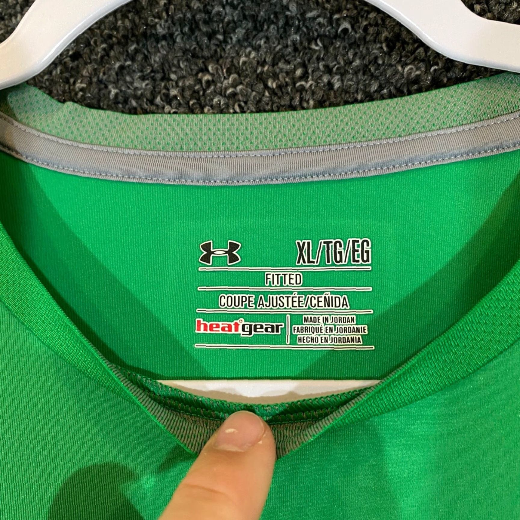 Nike Under Armour Shirt Mens XL Green Workout Tee Short Sleeve Athletic Heatgear Size US L / EU 52-54 / 3 - 2 Thumbnail