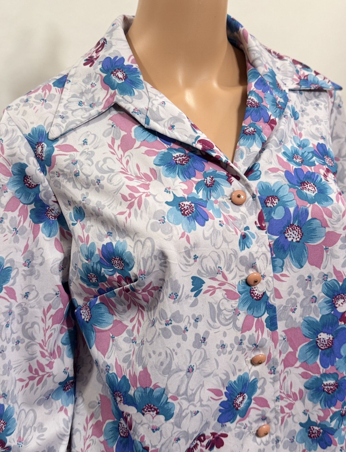 Vintage Women’s 1970’s Floral Print Shirt Size M / US 6-8 / IT 42-44 - 1 Thumbnail