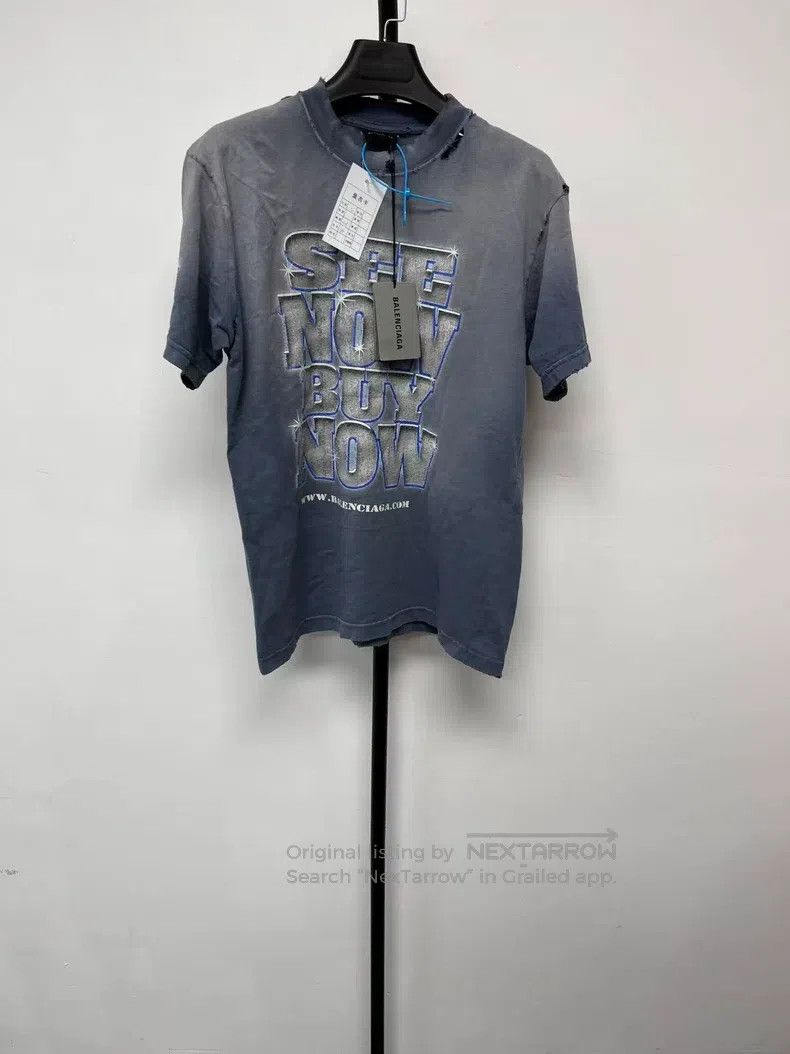 Balenciaga Letter Printed Round Neck Short Sleeve T-Shirt