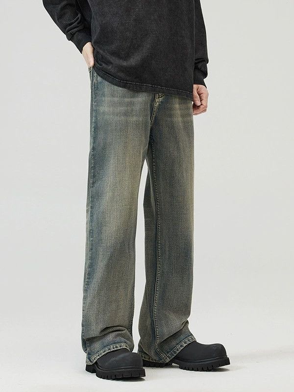 Japanese Brand Men's heavy-duty washed distressed flared jeans Size US 32 / EU 48 - 2 Thumbnail