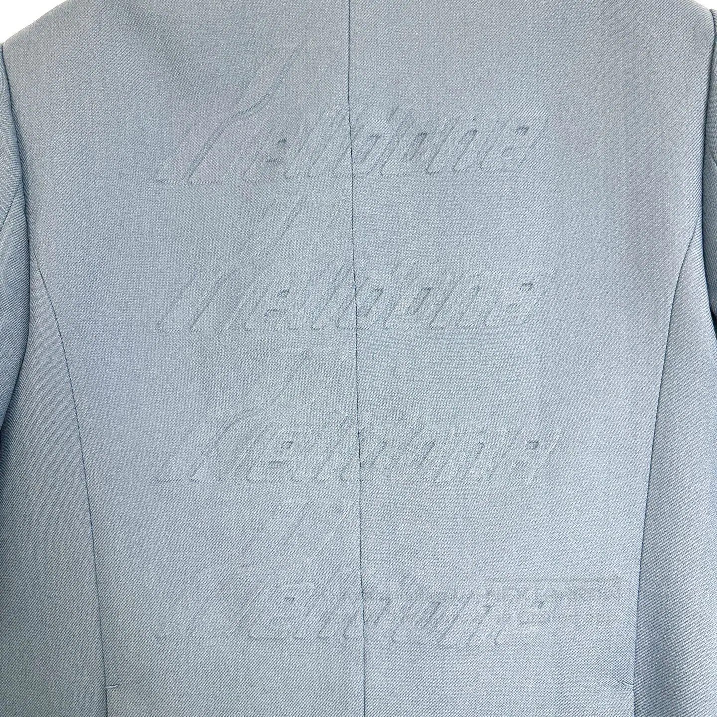 WE11DONE We11done Blue Embossed Logo Lapel Blazer. Size XS / US 0-2 / IT 36-38 - 8 Thumbnail