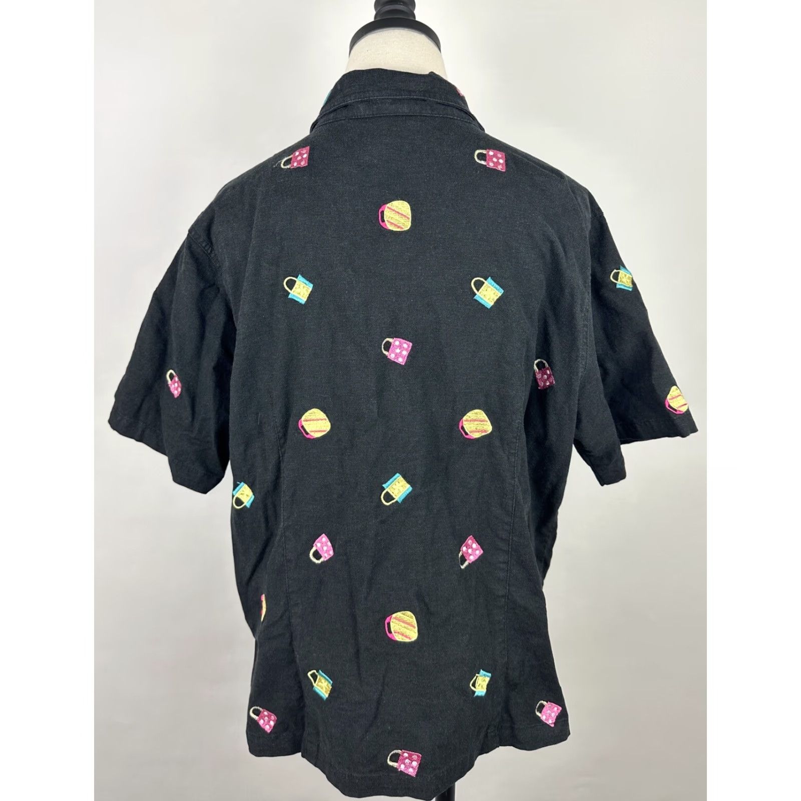 Quacker Factory Quacker Factory Embroidered Jacket XL Full Zip Novelty Y2K Cyber Shopping Bags Size XL / US 12-14 / IT 48-50 - 7 Thumbnail