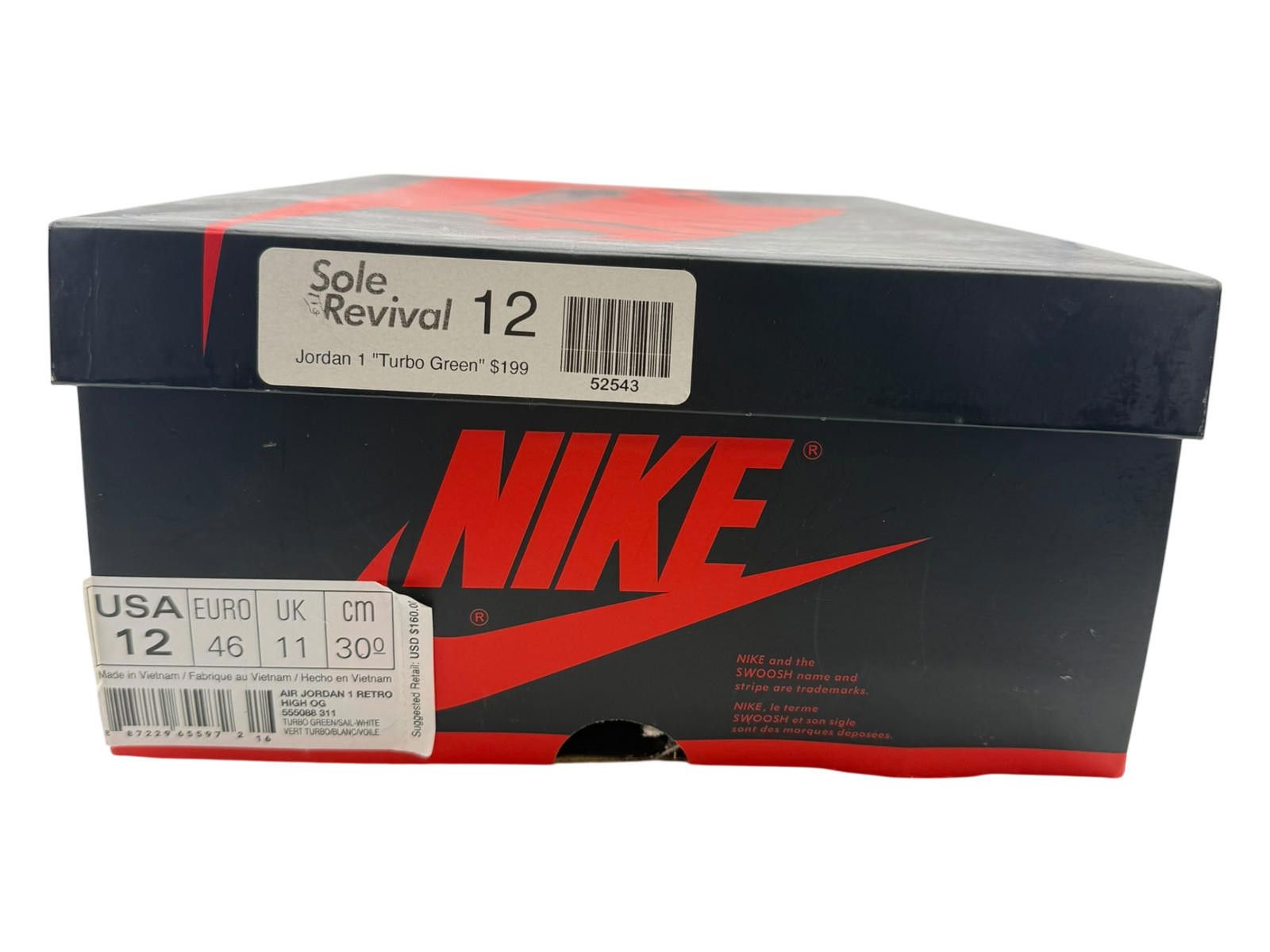 Nike Nike Air Jordan 1 Turbo Green Sneakers US 12 With Box Size US 12 / EU 45 - 6 Thumbnail