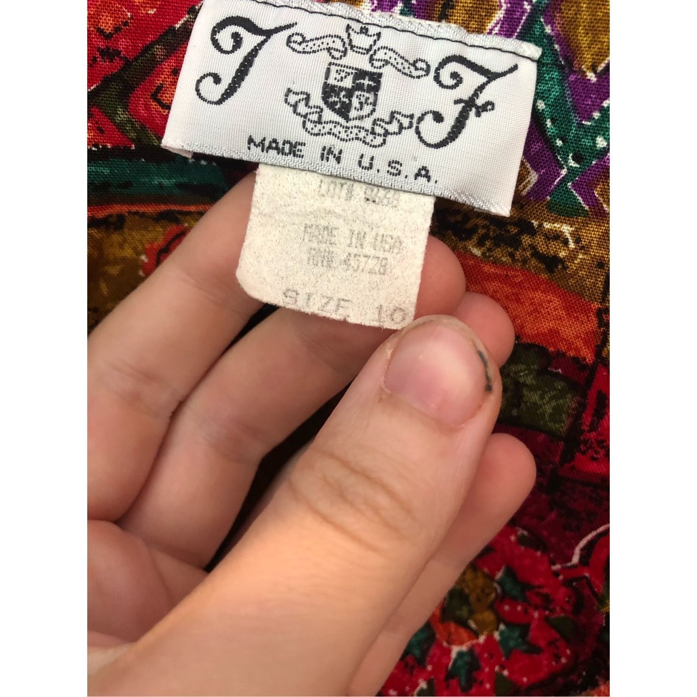 Other T. F. Women’s Orange and Red Floral Paisley Design 3/4 Sleev Size L / US 10 / IT 46 - 5 Thumbnail