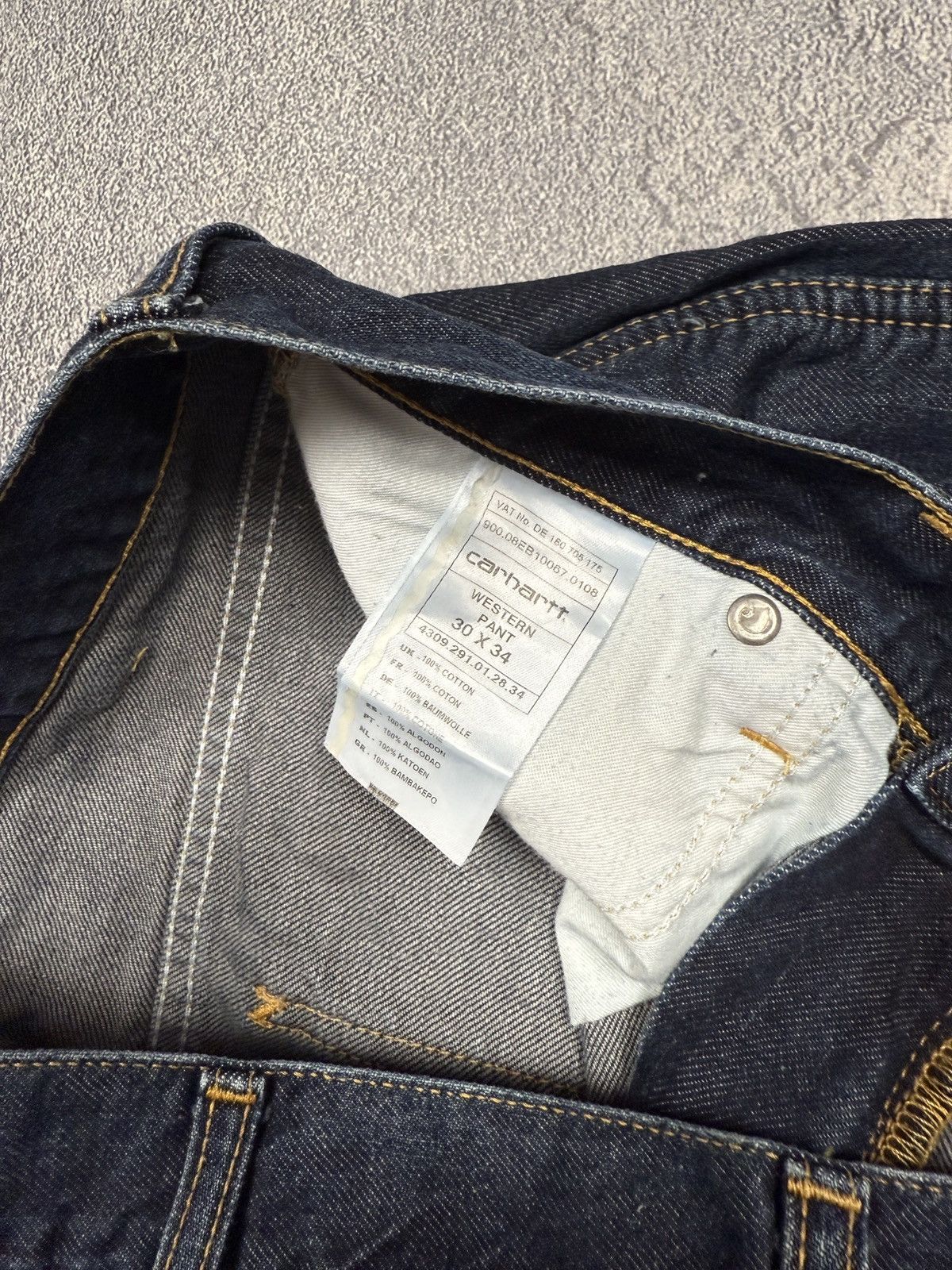 Carhartt Vintage Carhartt Western Pant Raw Denim Size US 30 / EU 46 - 9 Thumbnail
