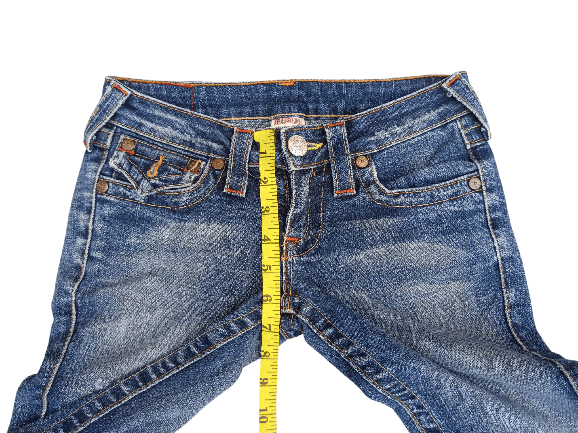 True Religion True Religion Low Rise Distressed Flare Jeans Size 25" / US 0 / IT 36 - 22 Thumbnail