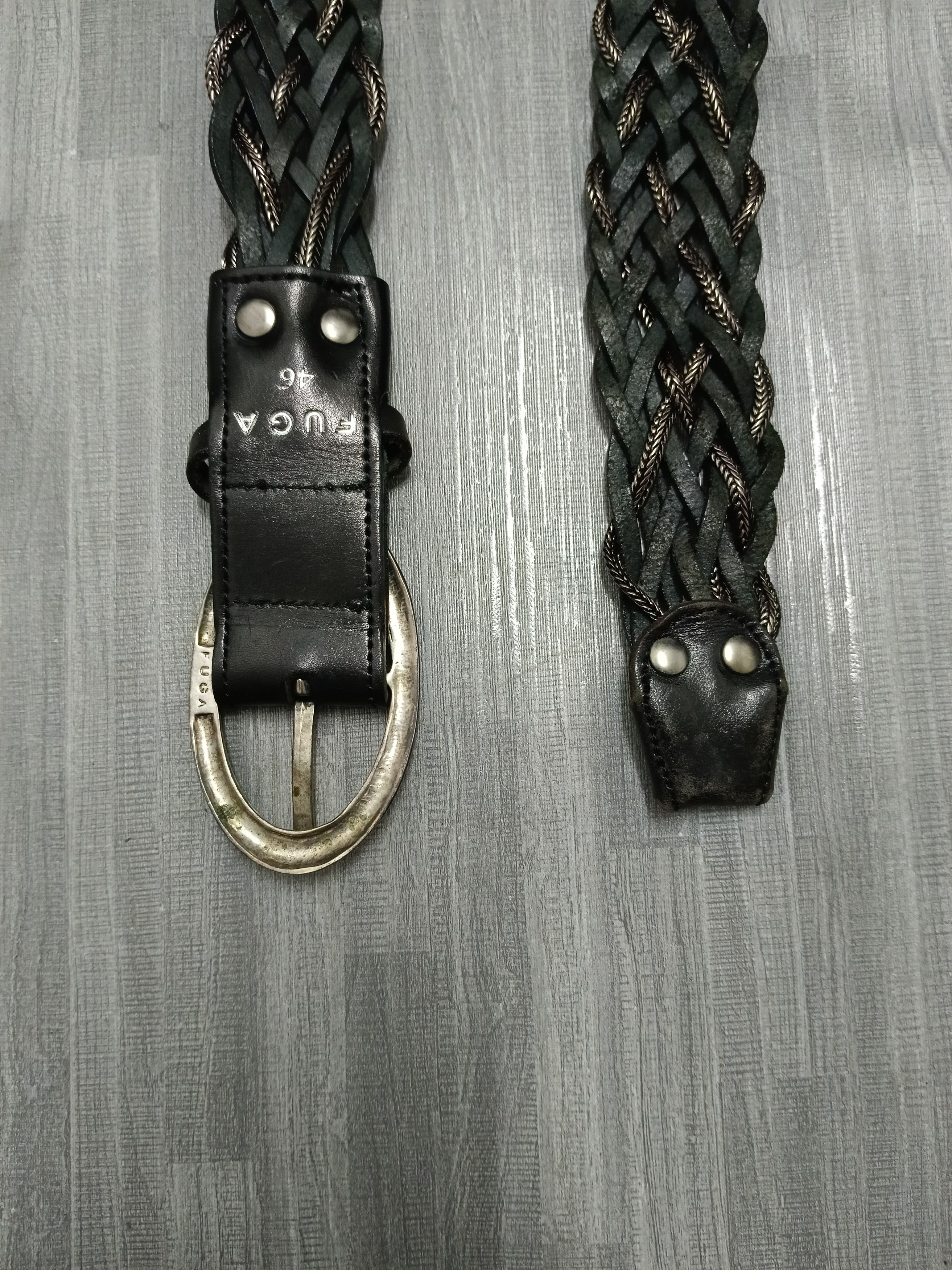 GOSTAR DE FUGA "FUGA Japan Wide Braided Leather Belt" Size ONE SIZE - 5 Thumbnail