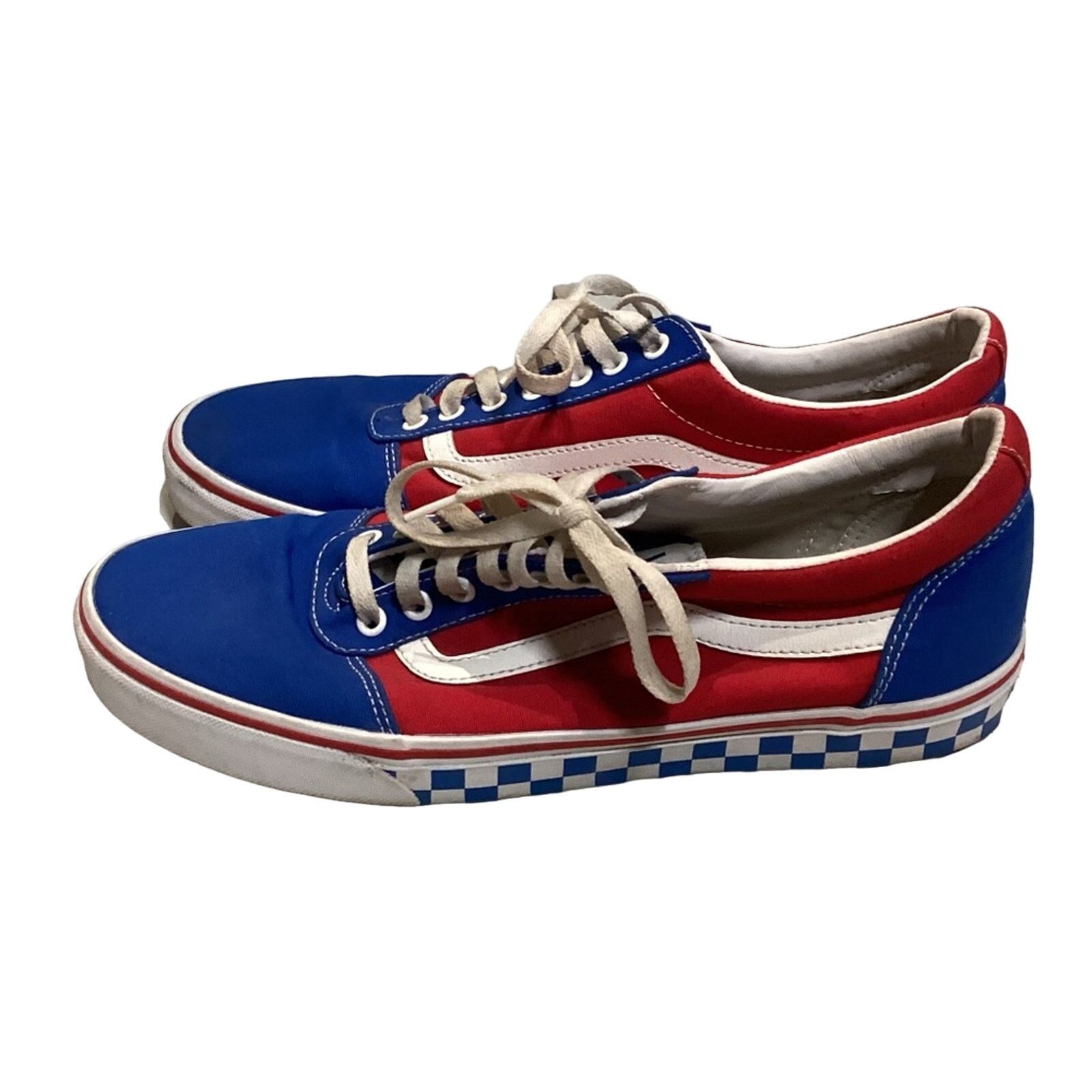 Vans Vans Old Skool BMX Checker Red Blue Size US 12 / EU 45 - 4 Thumbnail