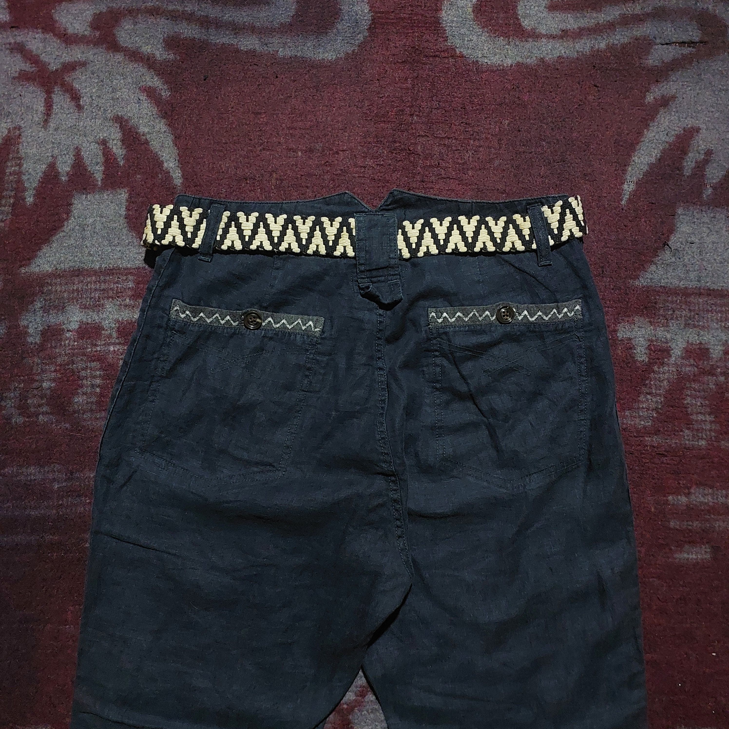PPFM PPFM Japan navy blue linen long pants Size US 32 / EU 48 - 4 Thumbnail