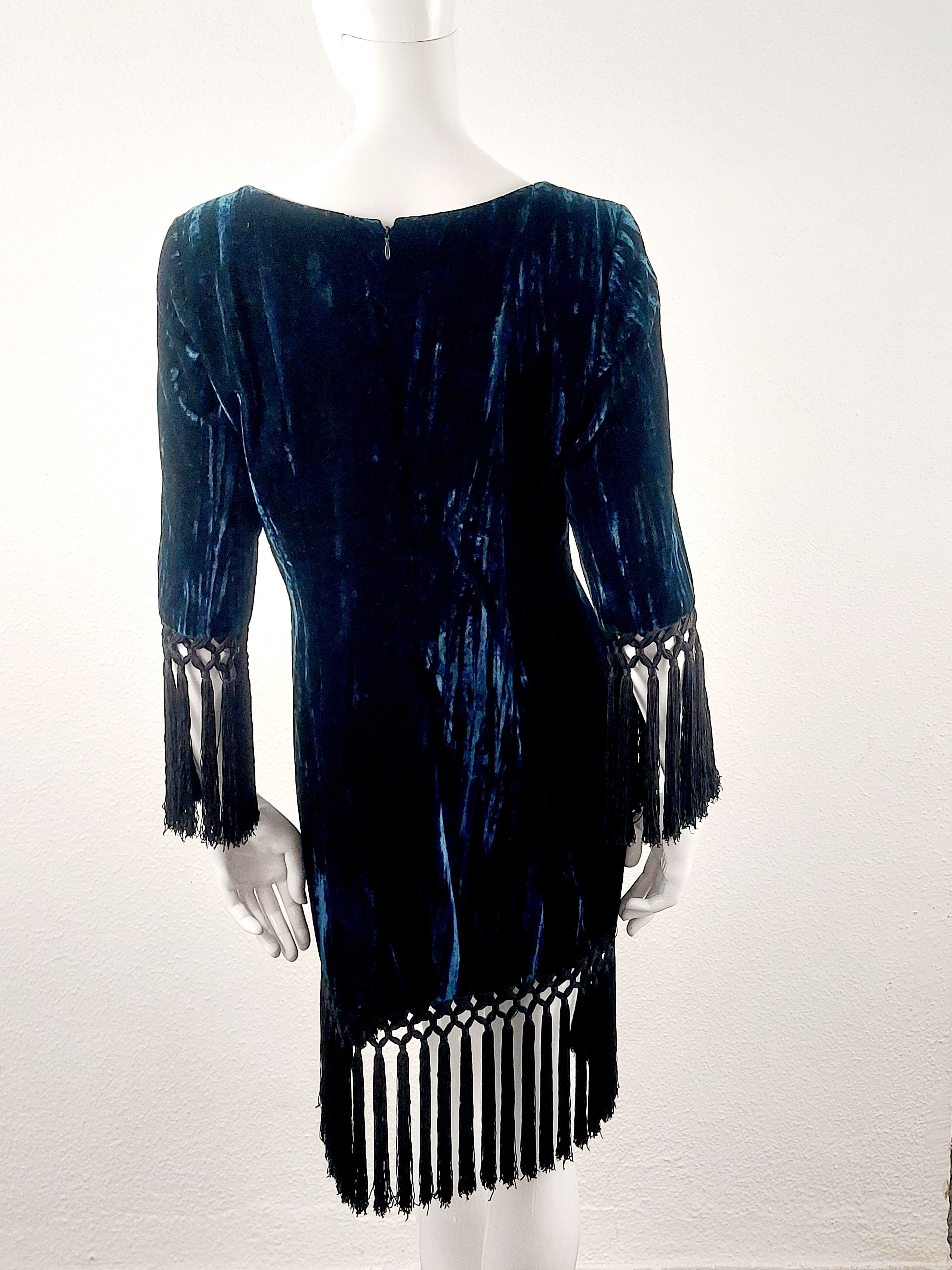 Yves Saint Laurent 1998 Runway Yves Saint Laurent Rive Gauche Finge Dress Size M / US 6-8 / IT 42-44 - 15 Thumbnail